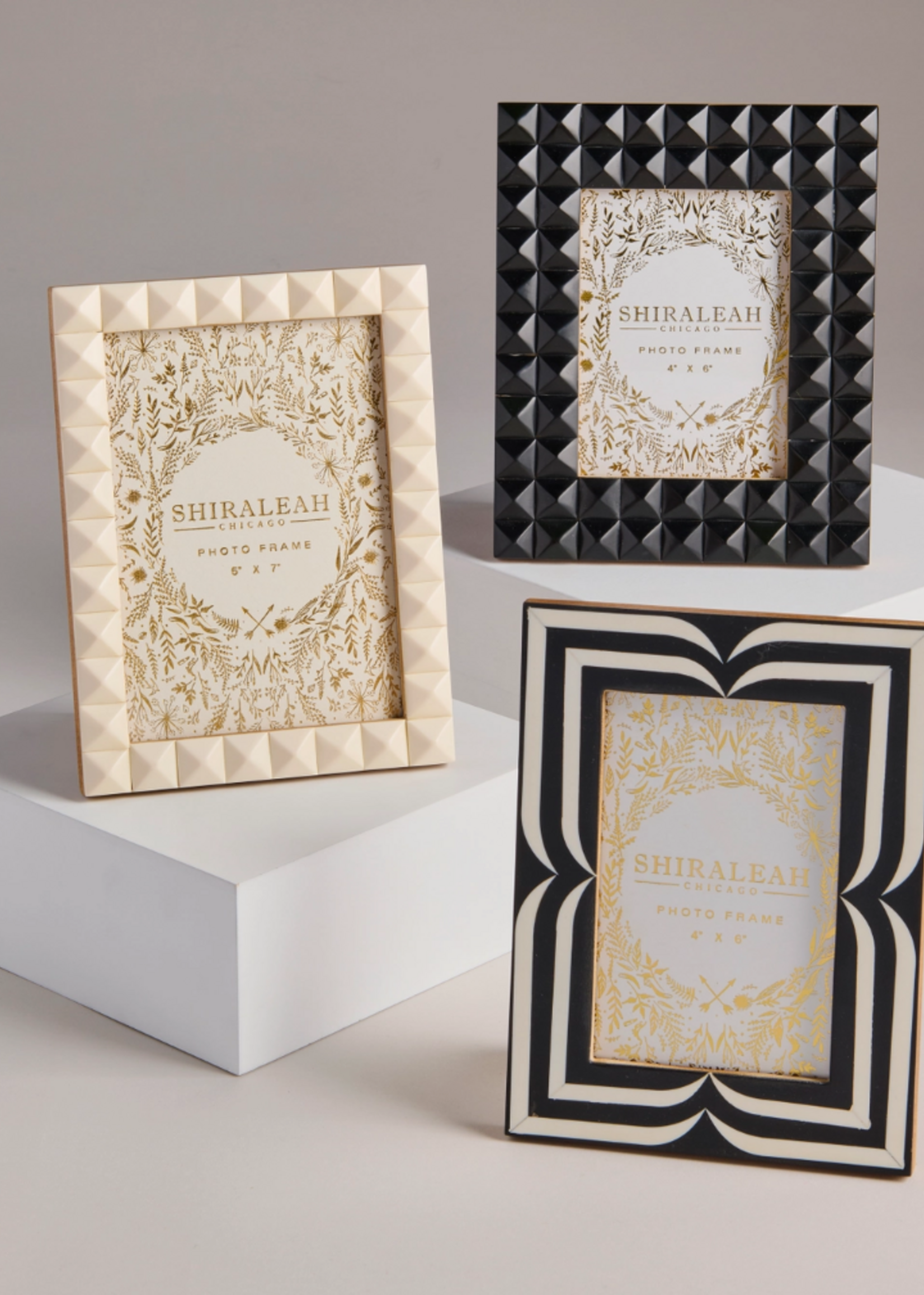 Shiraleah Roma 4" X 6" Graphic Picture Frame,Black