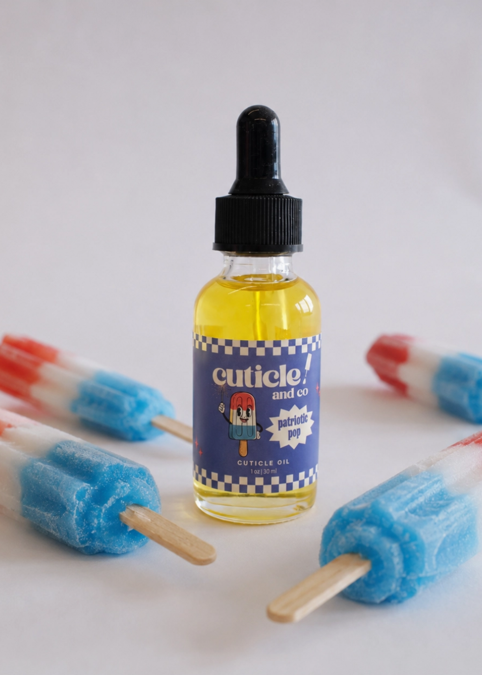Cuticle and Company Patriotic Pop Bottle