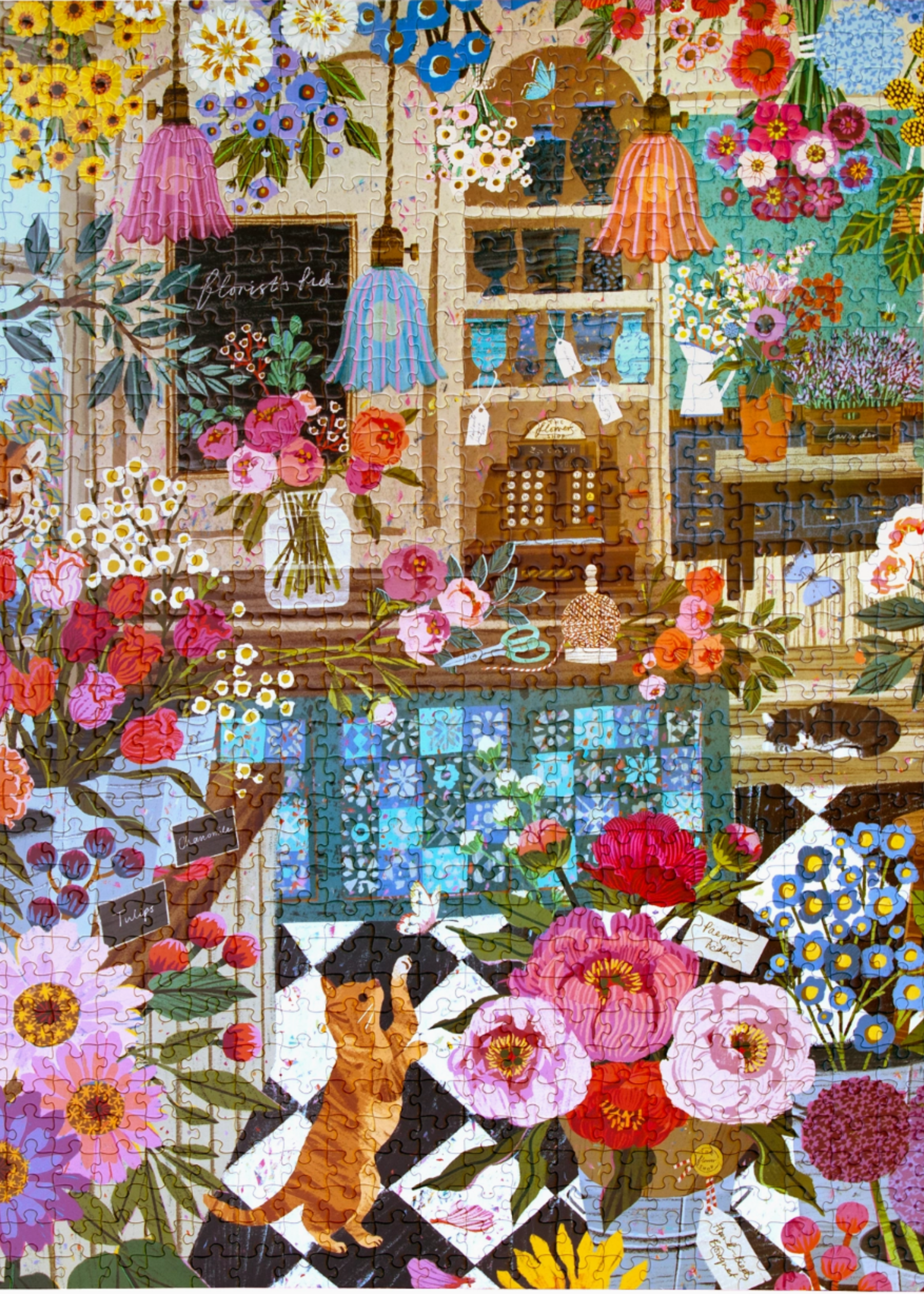 eeboo English Flower Shop 1000 Piece Puzzle