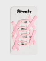 CHUNKS Bow Snap Clips in Blush