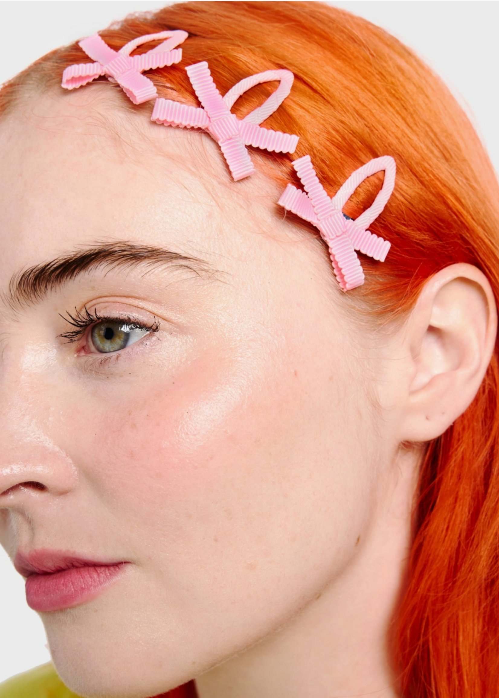 CHUNKS Bow Snap Clips in Blush