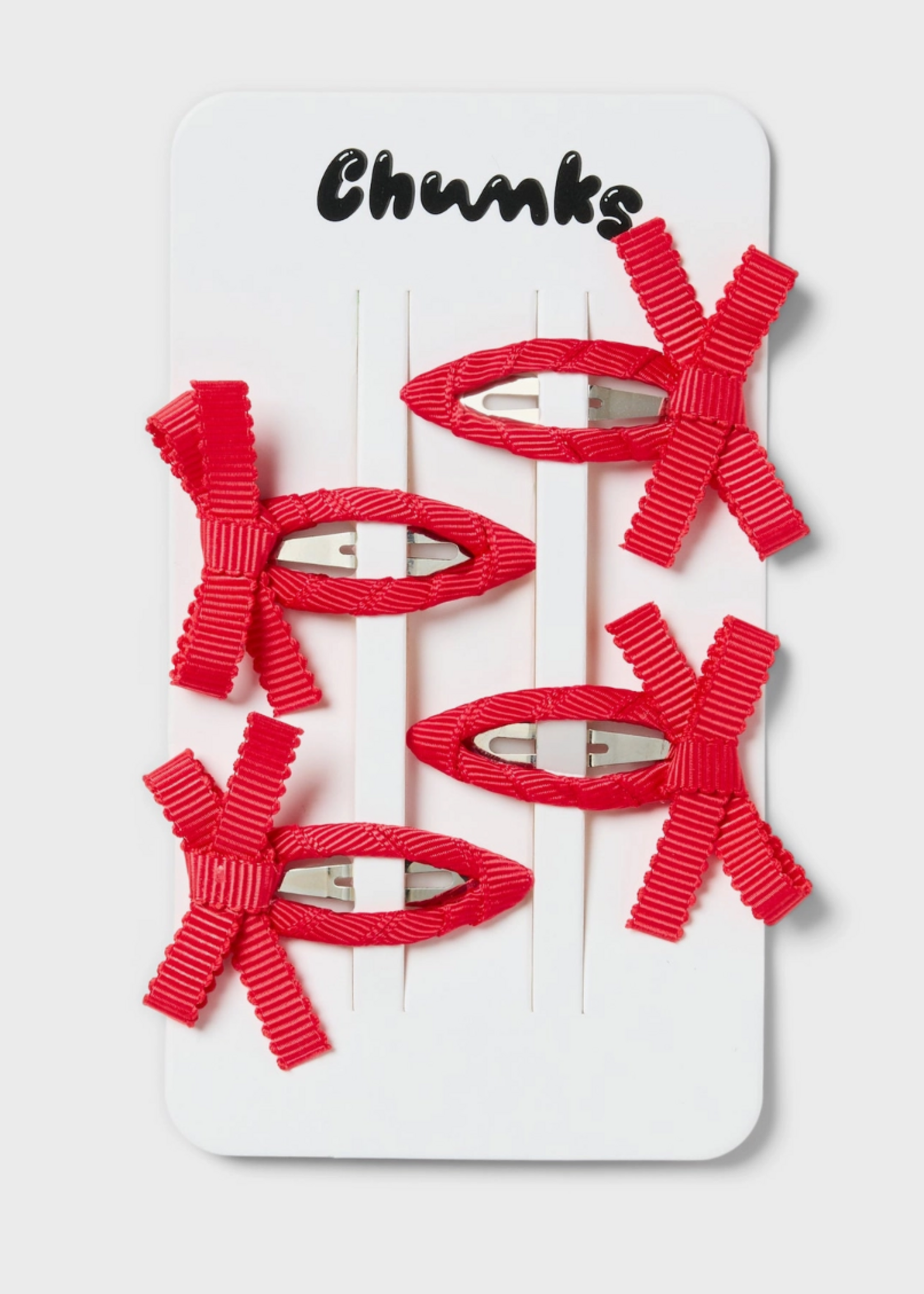 CHUNKS Bow Snap Clips in Cherry