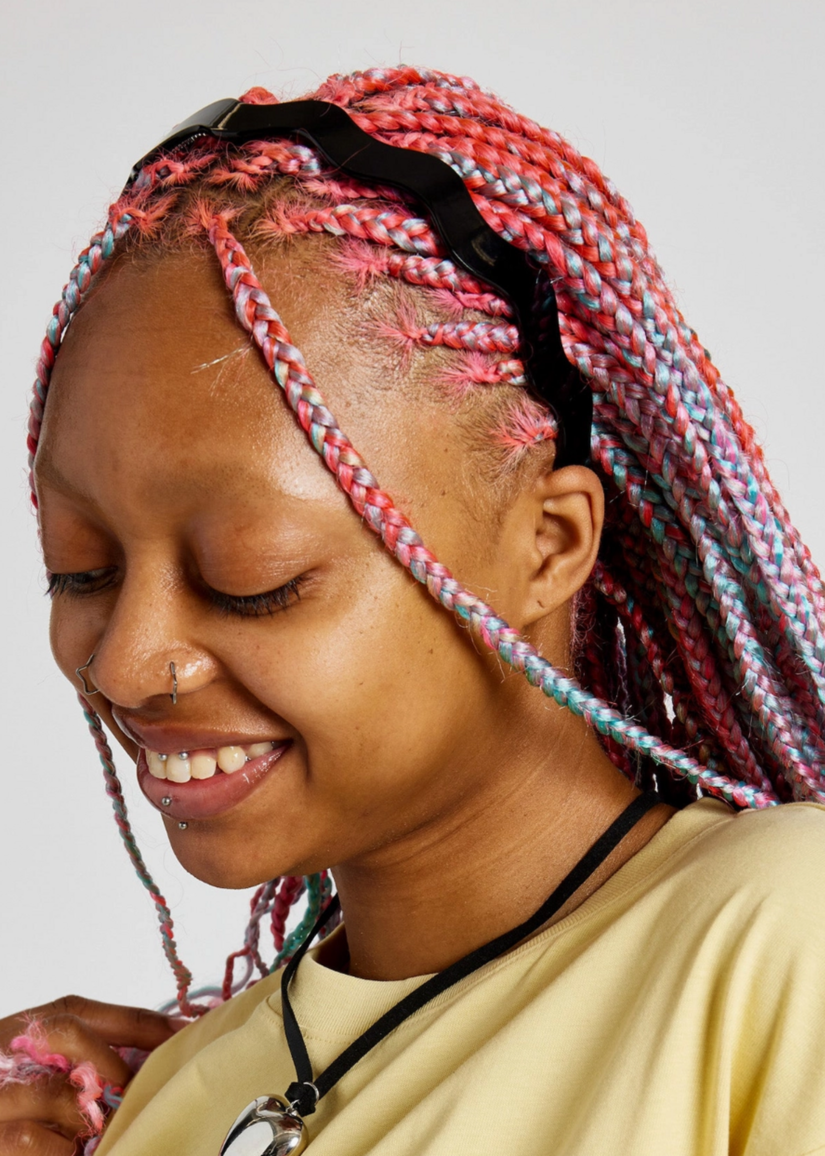 CHUNKS Wavy Headband in Black