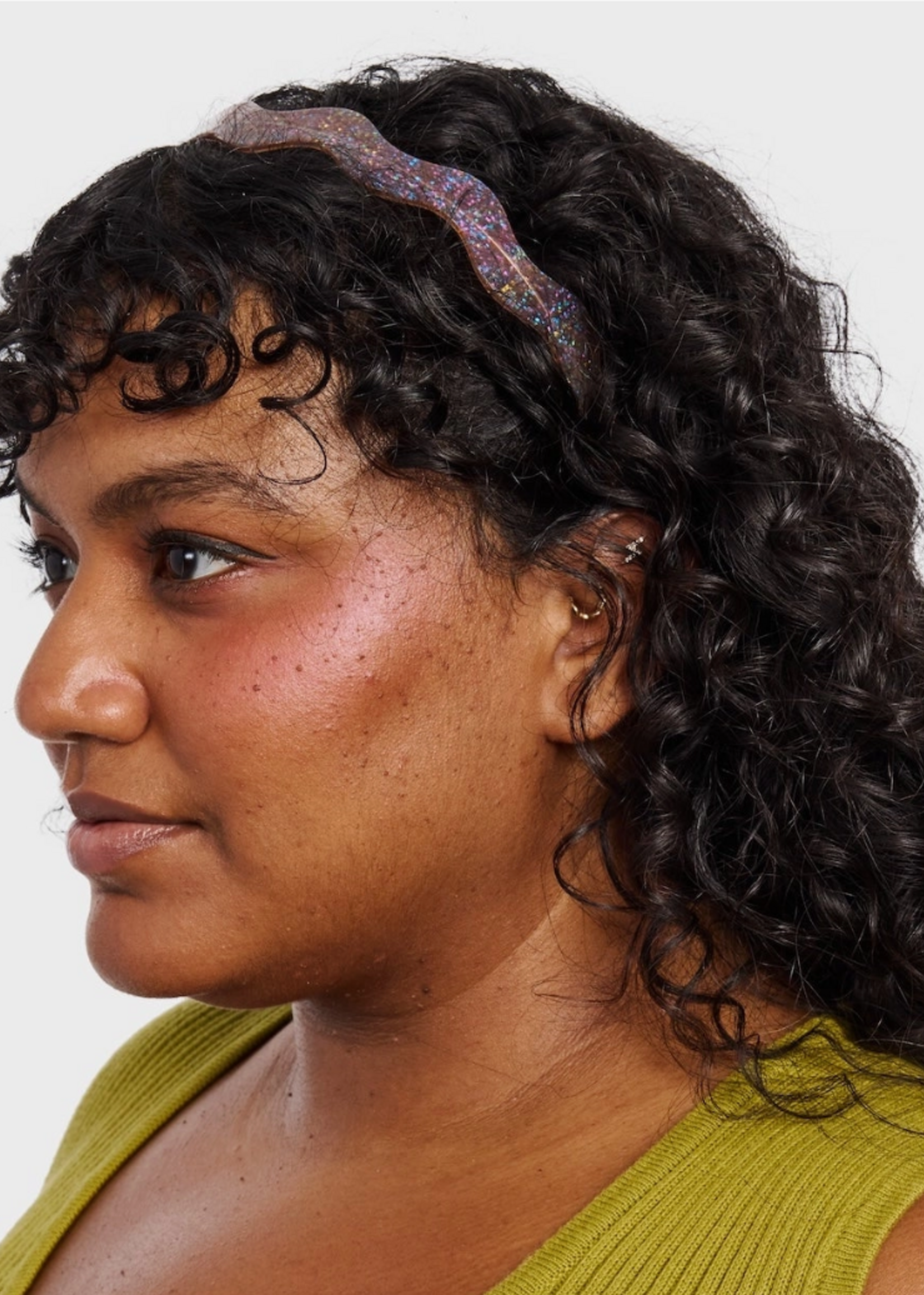 CHUNKS Wavy Headband in Hazel Sparkle