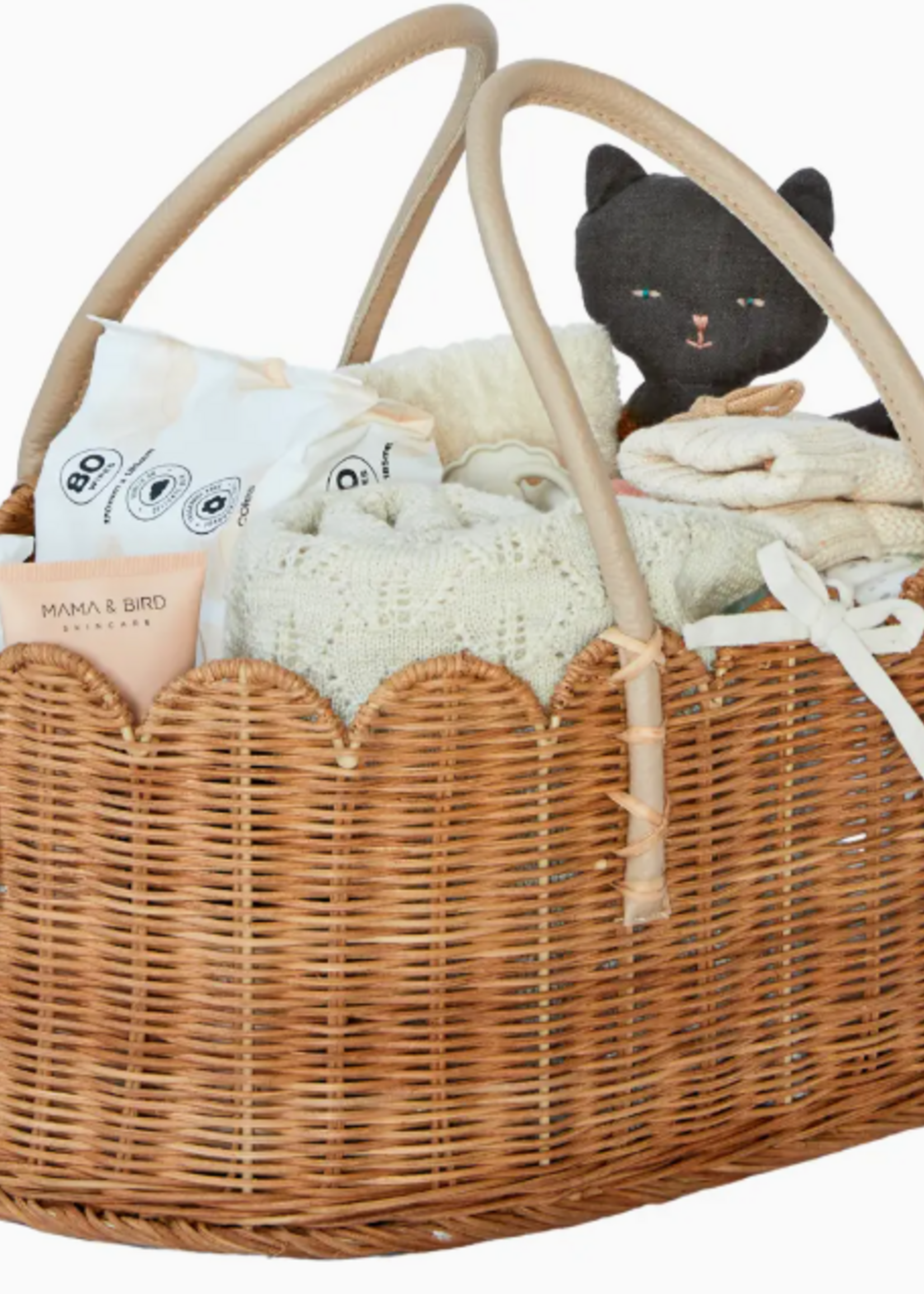 Bebe Bask Poppy Diaper Caddy Mocca