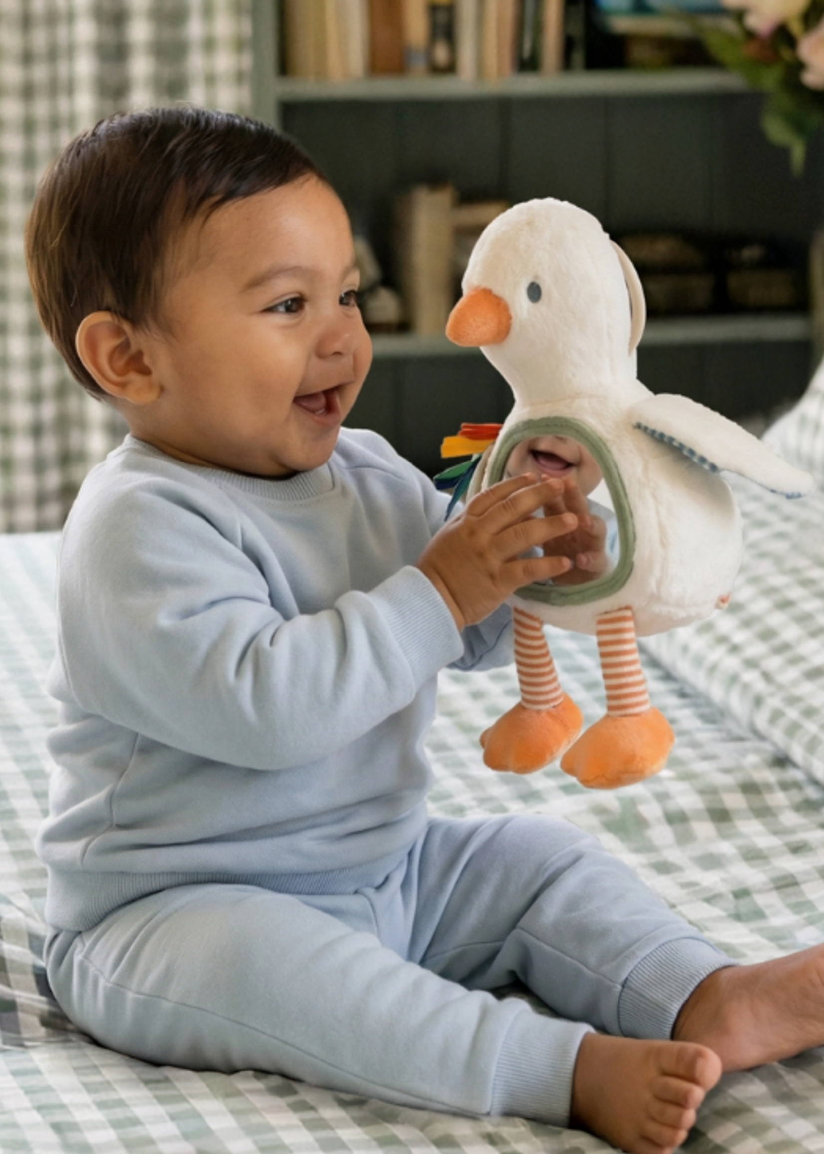 Itzy Ritzy Itzy Bitzy Mirror™ Sensory Tummy Time Mirror - Goose