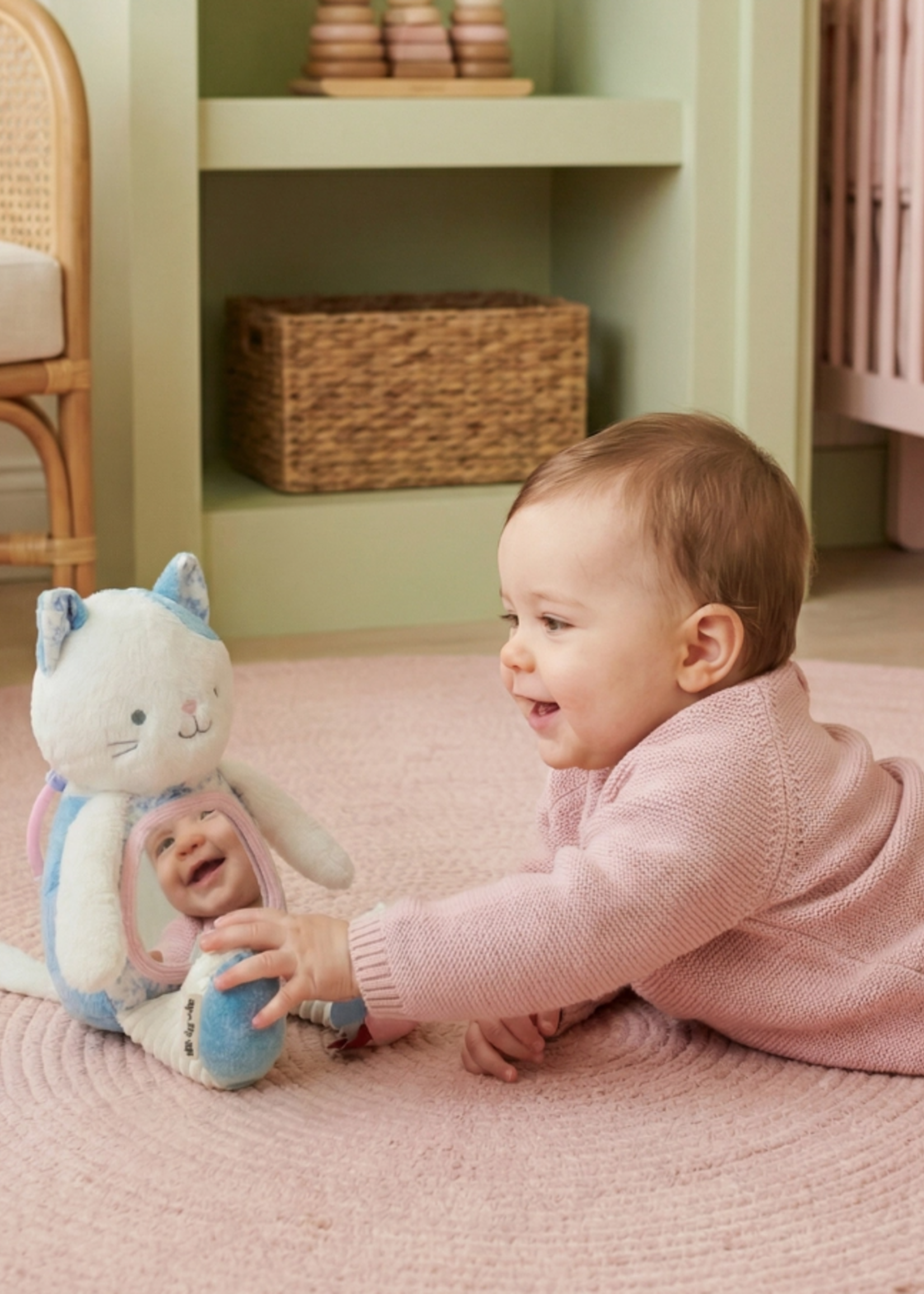 Itzy Ritzy Itzy Bitzy Mirror™ Sensory Tummy Time Mirror - Kitty
