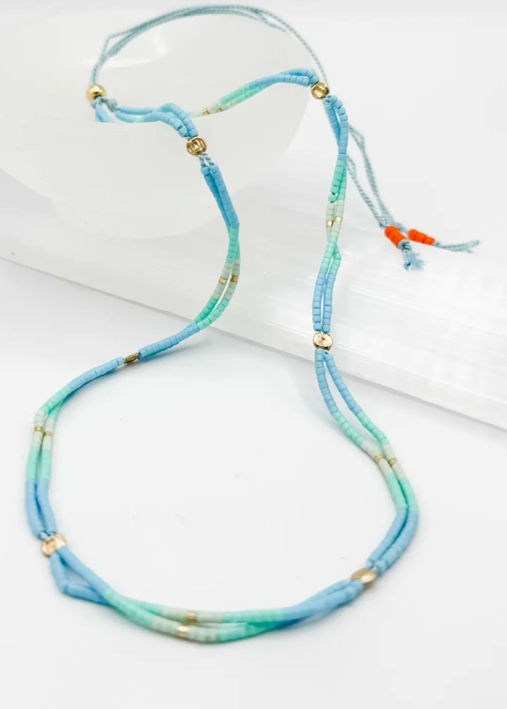 The Swell Life Summer Necklace in Aqua