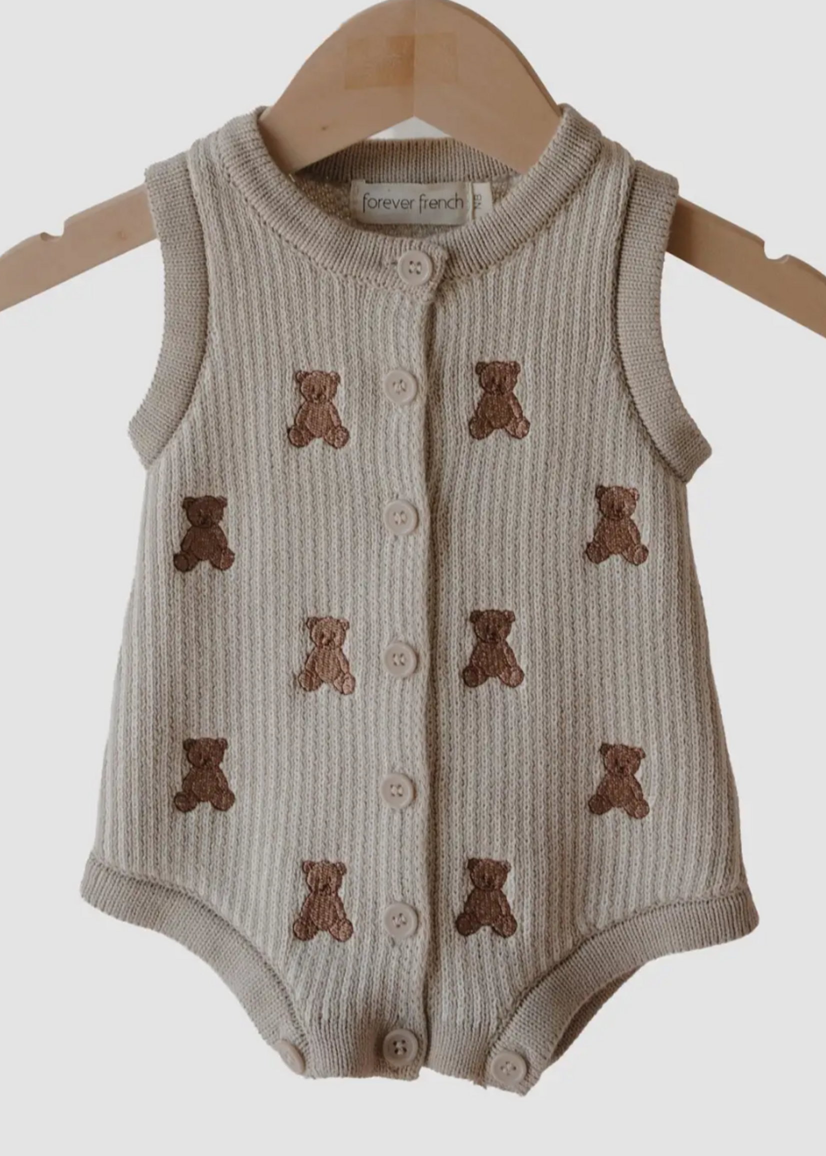 Forever French Knit Romper | Teddy - 12-18 Months