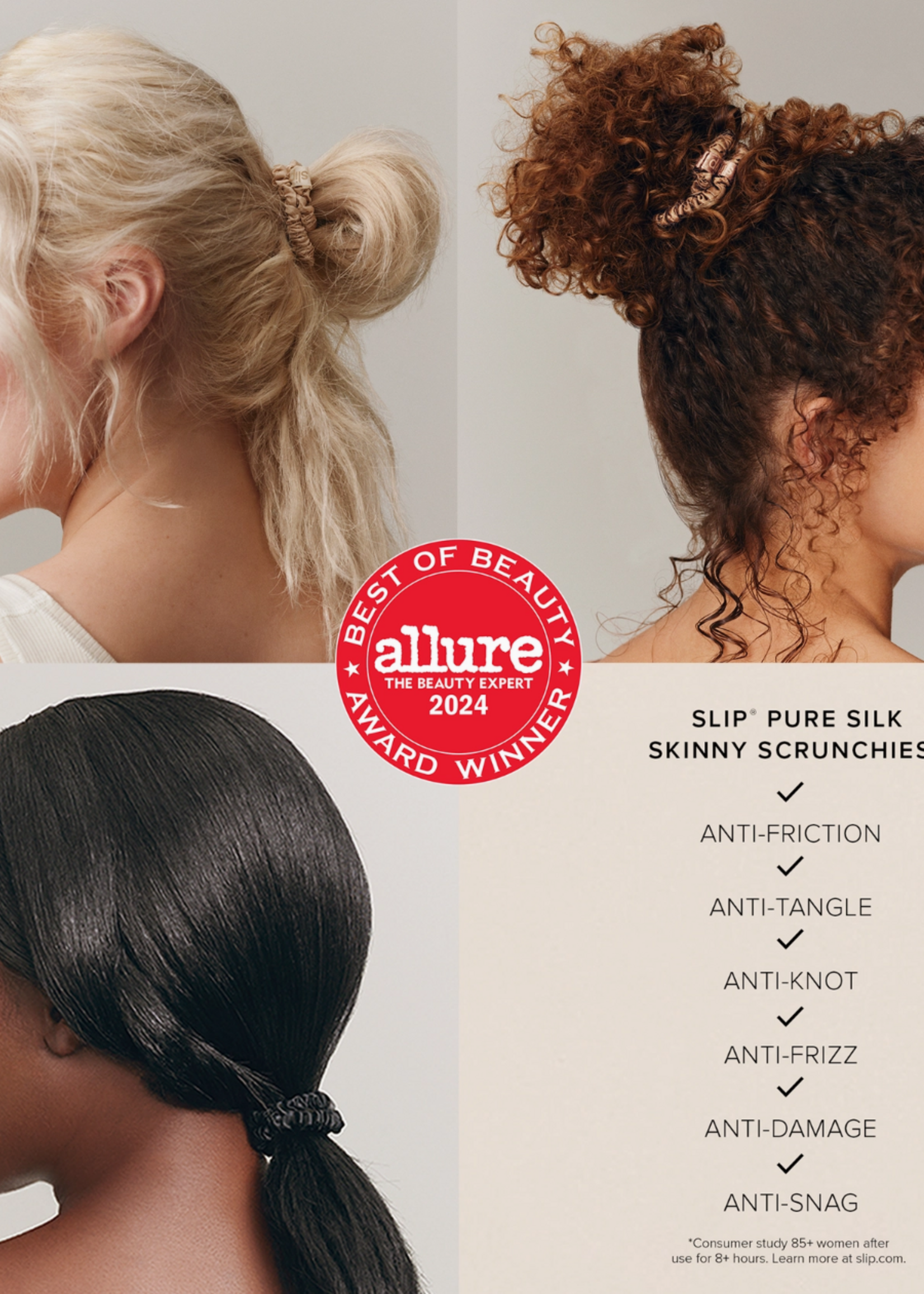 Slip Back To School White Skinny Scrunchies