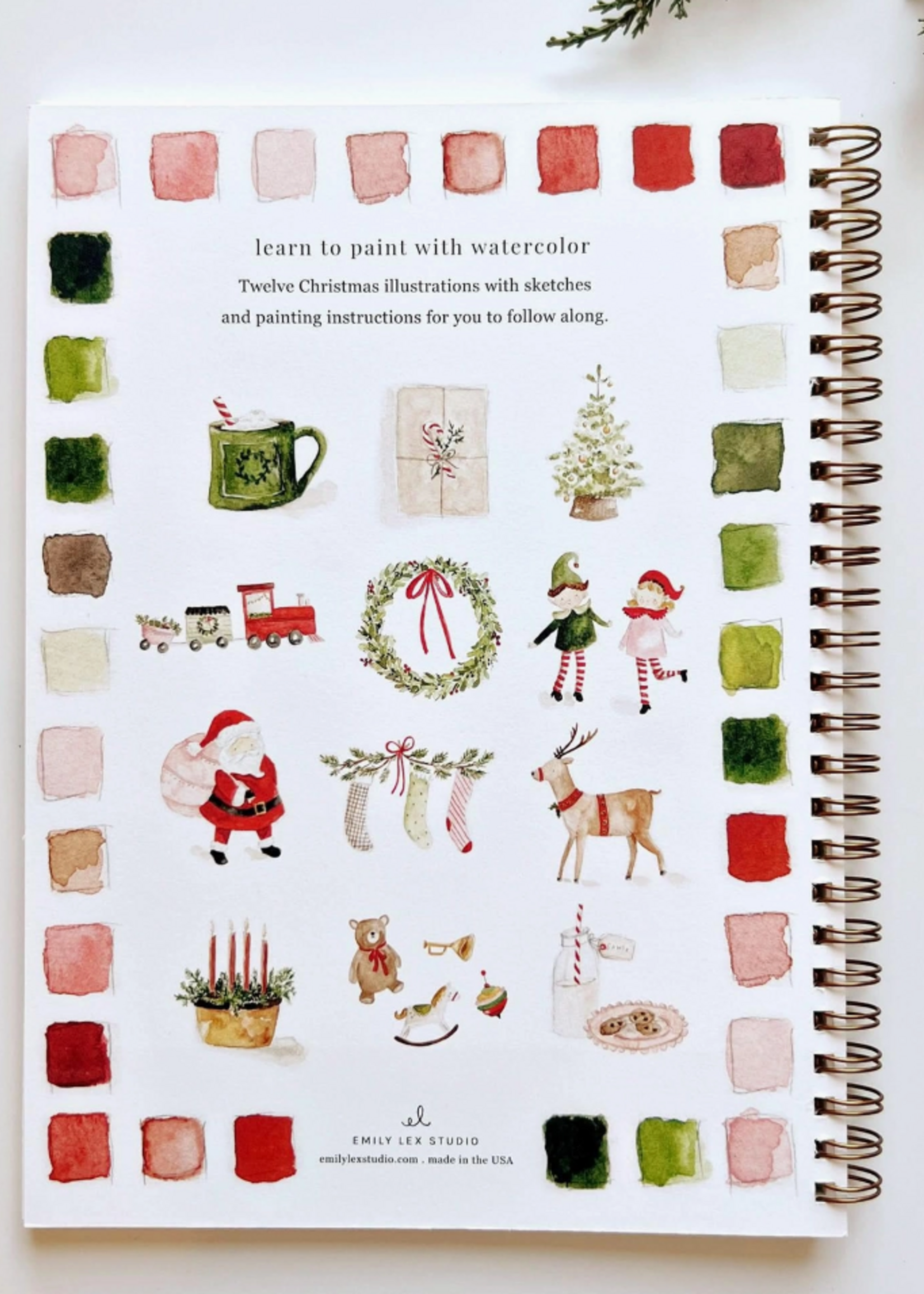 Emily Lex Studio Christmas Watercolor Workbook
