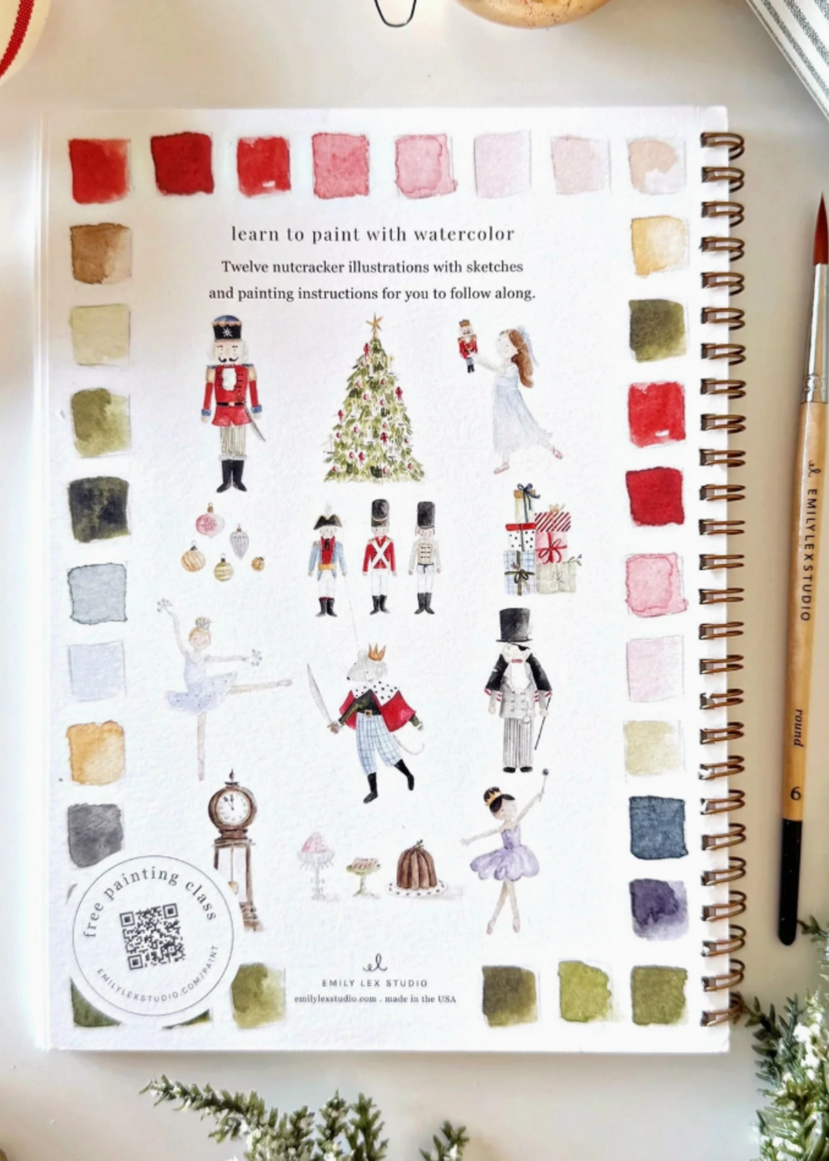 Emily Lex Studio Nutcracker Watercolor Workbook