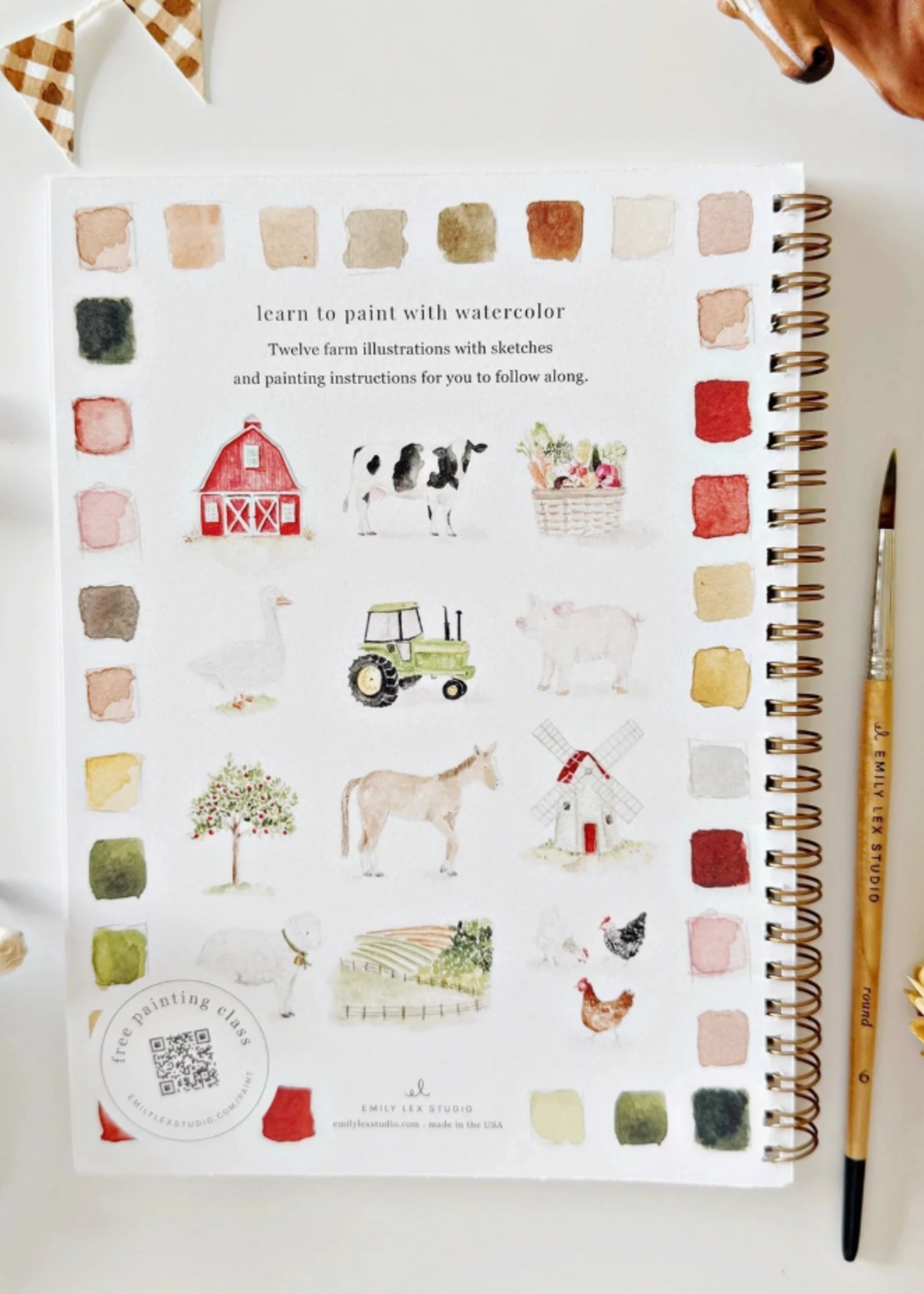 Emily Lex Studio Farm Watercolor Workbook