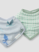 Loulou Lollipop Bandana Bib Set - 2 Pack   Magical Dragons