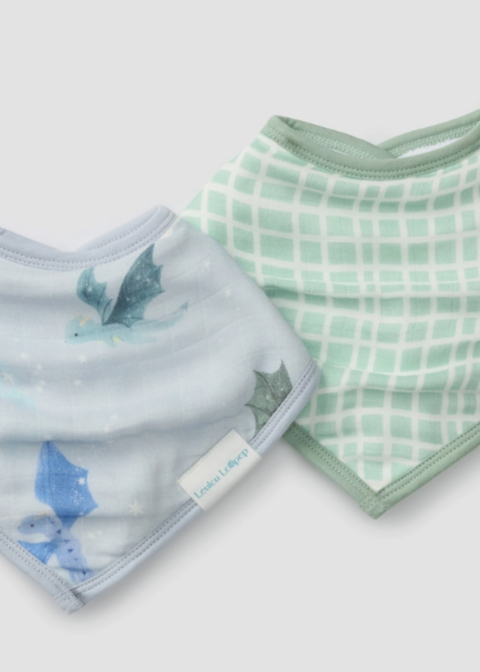 Loulou Lollipop Bandana Bib Set - 2 Pack   Magical Dragons