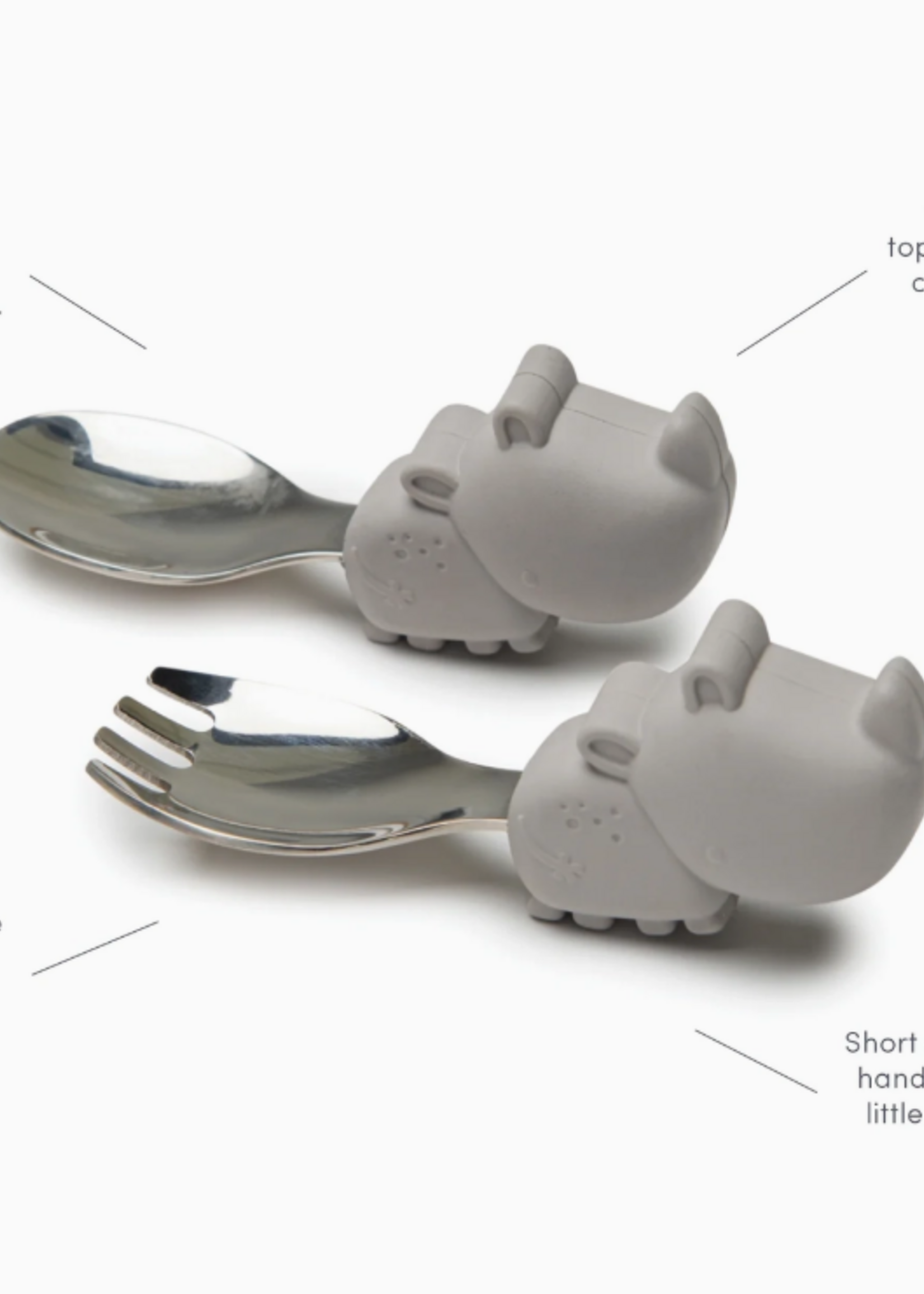 Loulou Lollipop Learning Utensils Set-Sharks