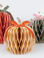Meri Meri Fall Stripe Paper Honeycomb Pumpkins