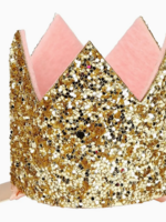 Meri Meri Mini Gold Glitter Crown Hair Clip
