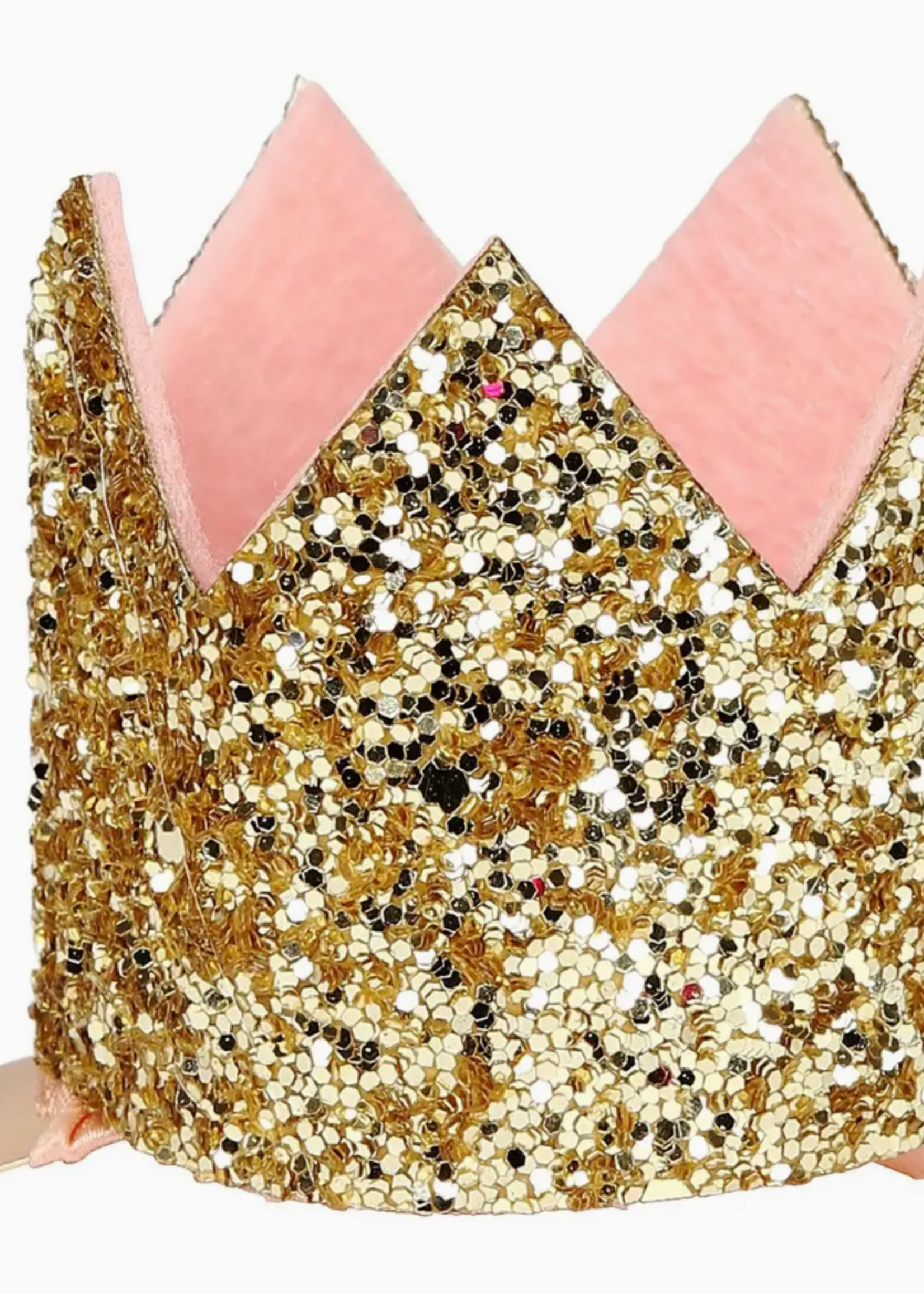 Meri Meri Mini Gold Glitter Crown Hair Clip