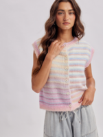 Wishlist Apparel Rainbow Stripe Sweater Vest
