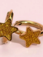Pierced Gold Star Huggies