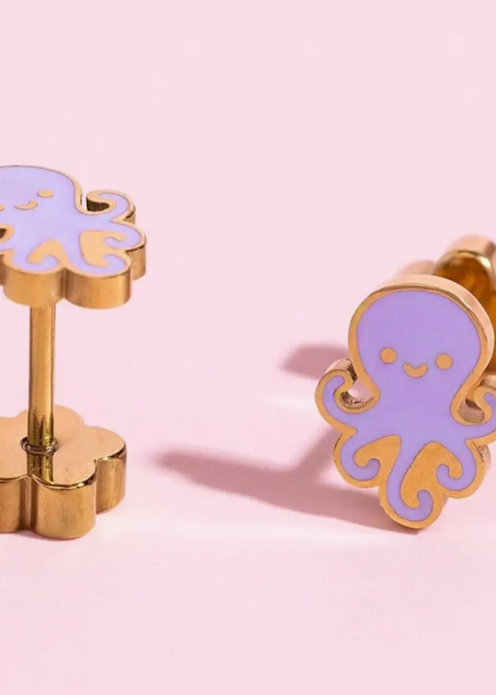 Pierced Octopus Earrings