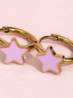 Pierced Pink Star Huggie