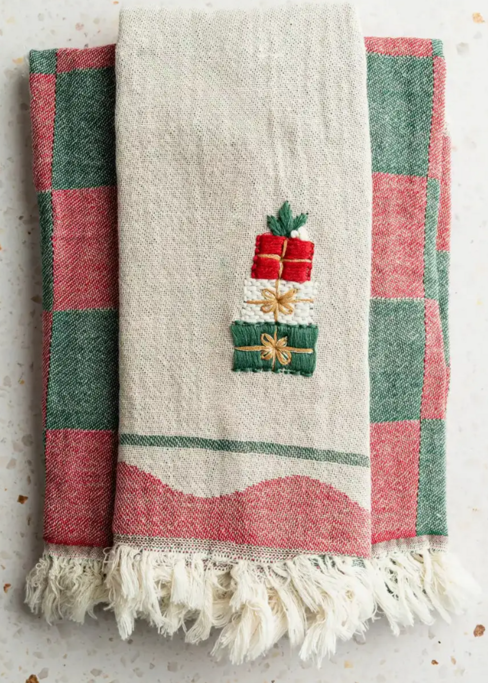 Olive & Loom Gift Boxes Hand-Stitched Tea Towel Set