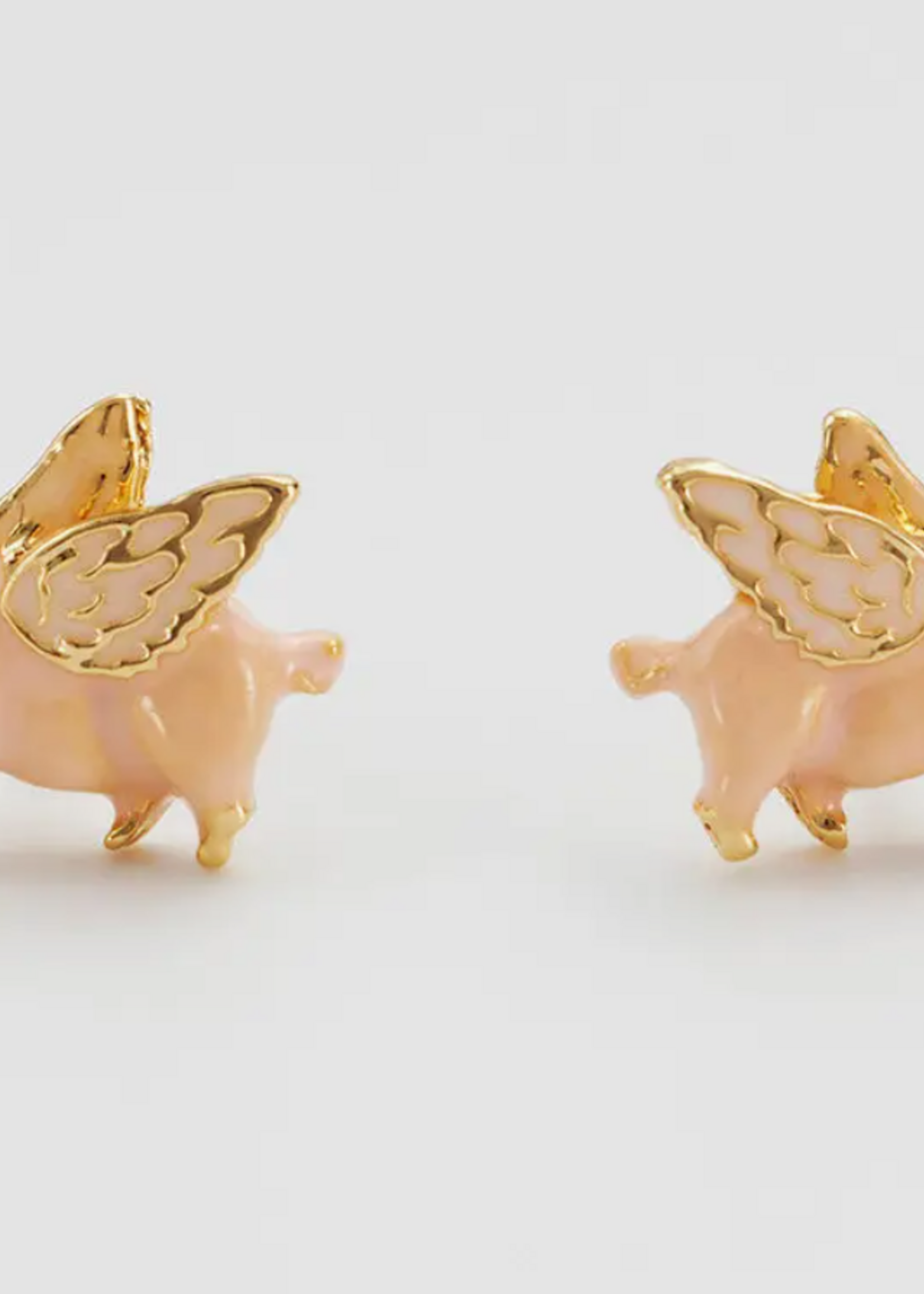 Fable England Flying Pig Stud Earrings