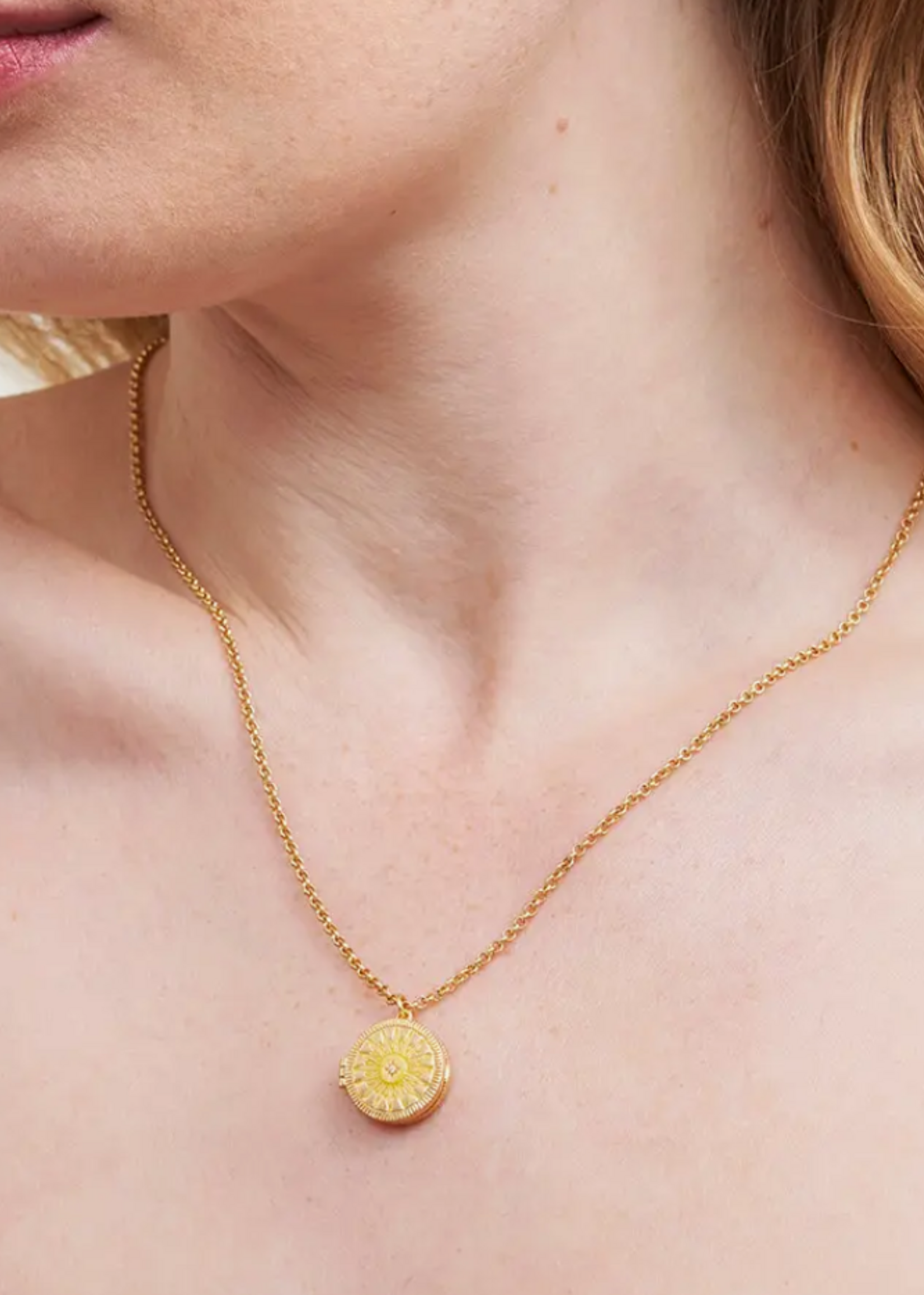 Fable England Sun Locket Necklace