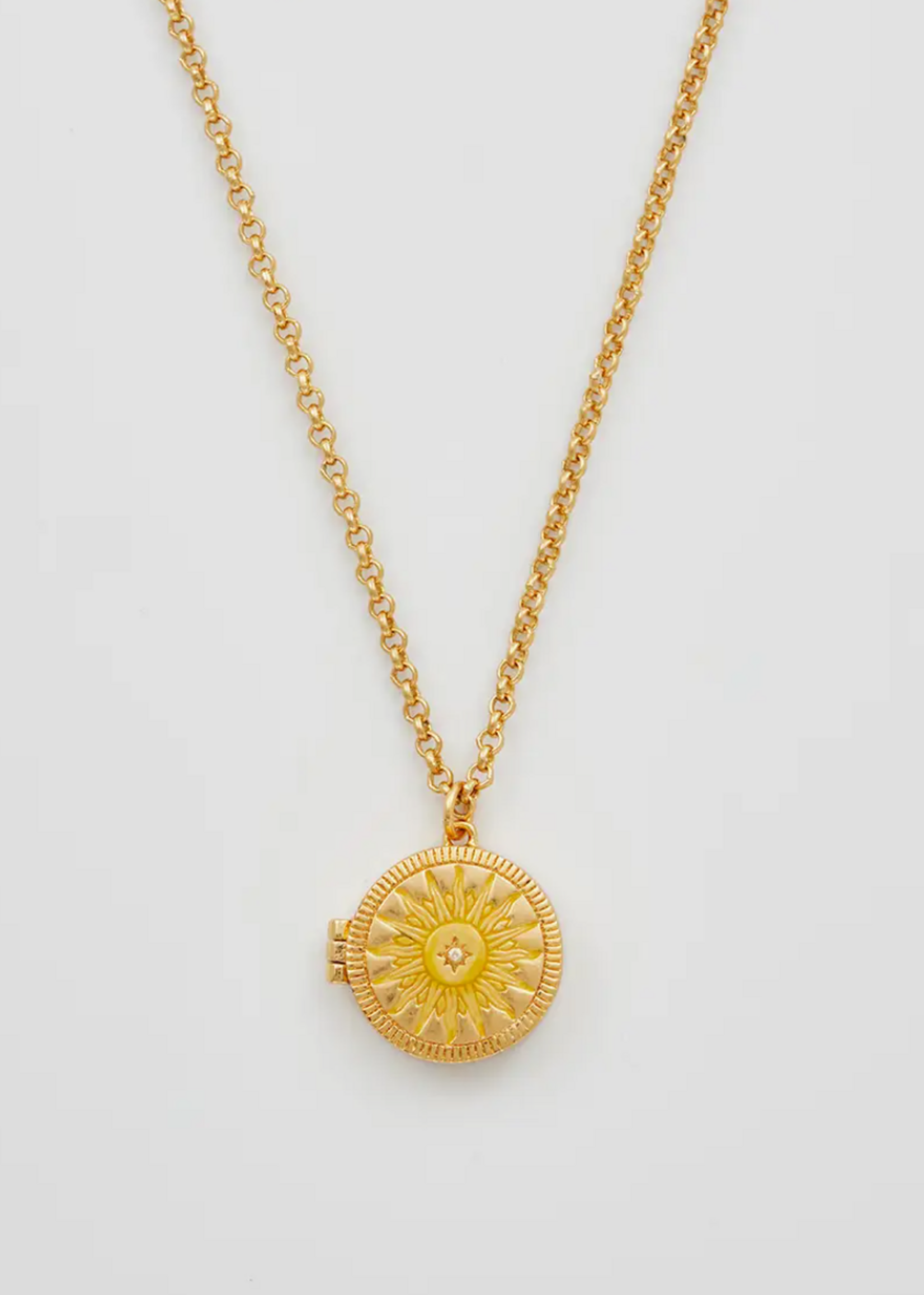 Fable England Sun Locket Necklace