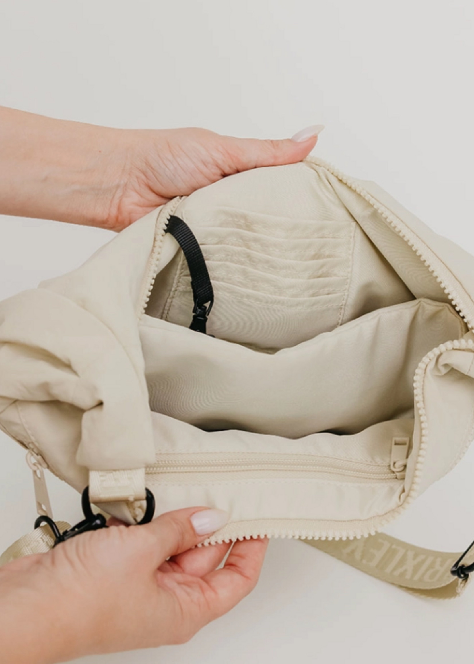 Brixley Ivory Crescent Bag
