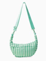 Brixley Seafoam Stripe Crescent Bag