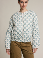 RAISONNEL Floral Quilted Zip-Up Jacket