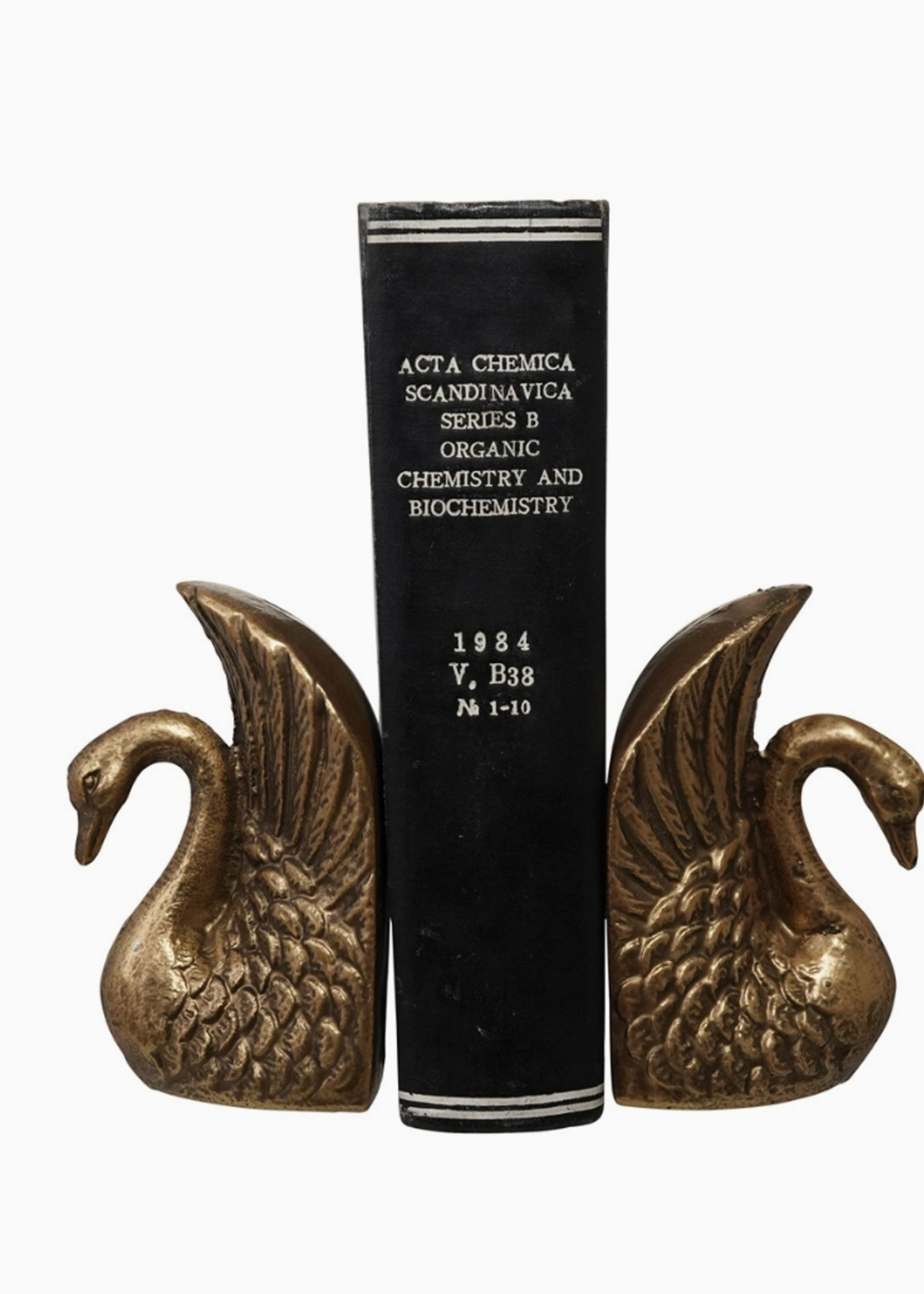 Hazel Mazel Cast Iron Swan Bookends