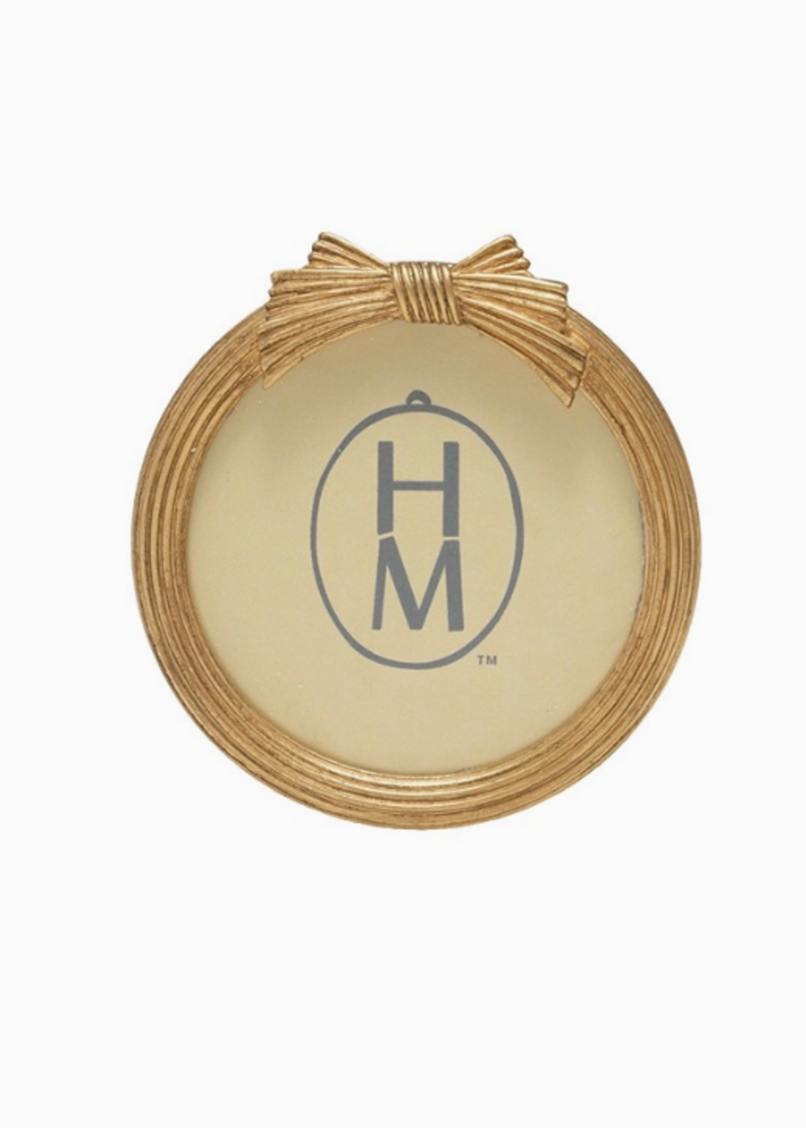 Hazel Mazel Resin Photo Frame W Bow, Gold Finish