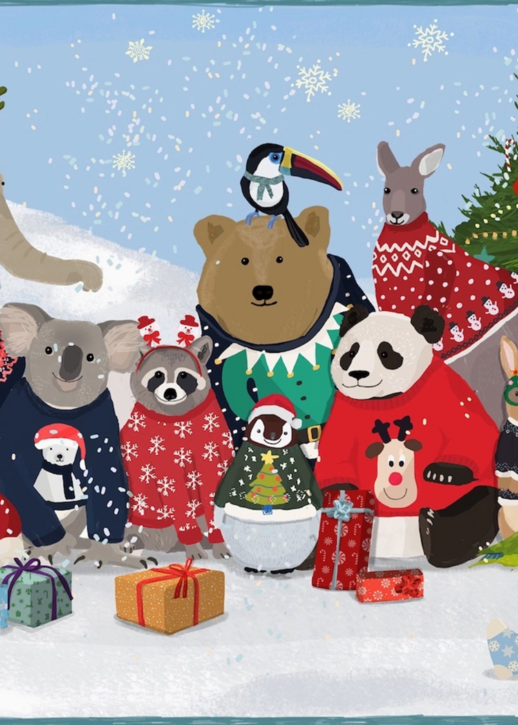 Puzzlefolk Joy To the Wool 500 Piece Animal & Critter Christmas Puzzle