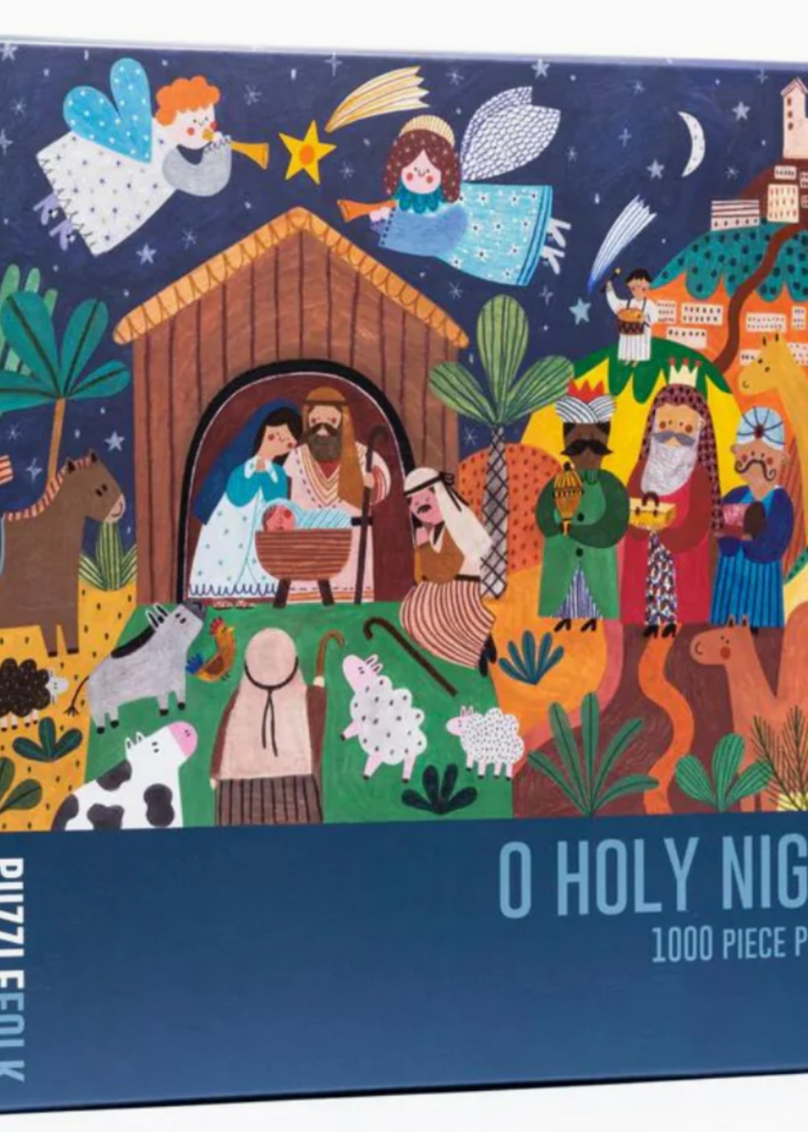Puzzlefolk O Holy Night 1000 Piece Christmas Holiday Nativity Puzzle