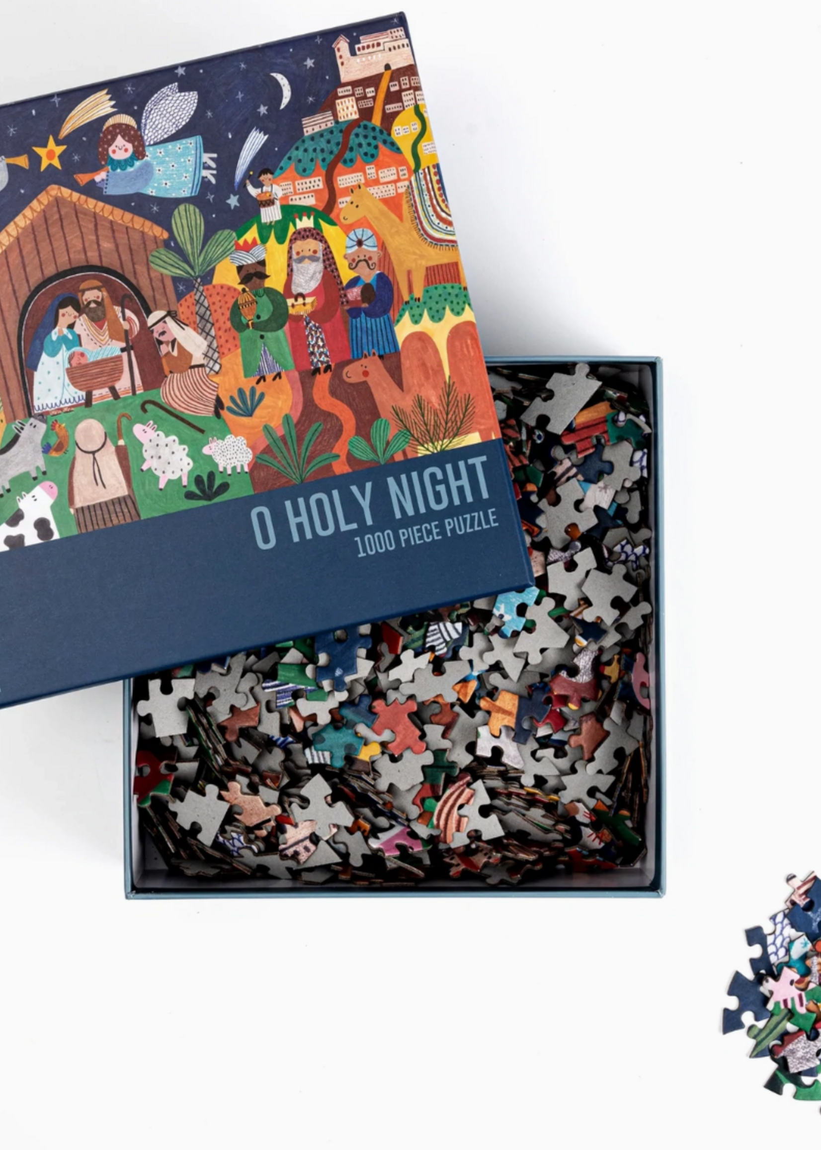 Puzzlefolk O Holy Night 1000 Piece Christmas Holiday Nativity Puzzle
