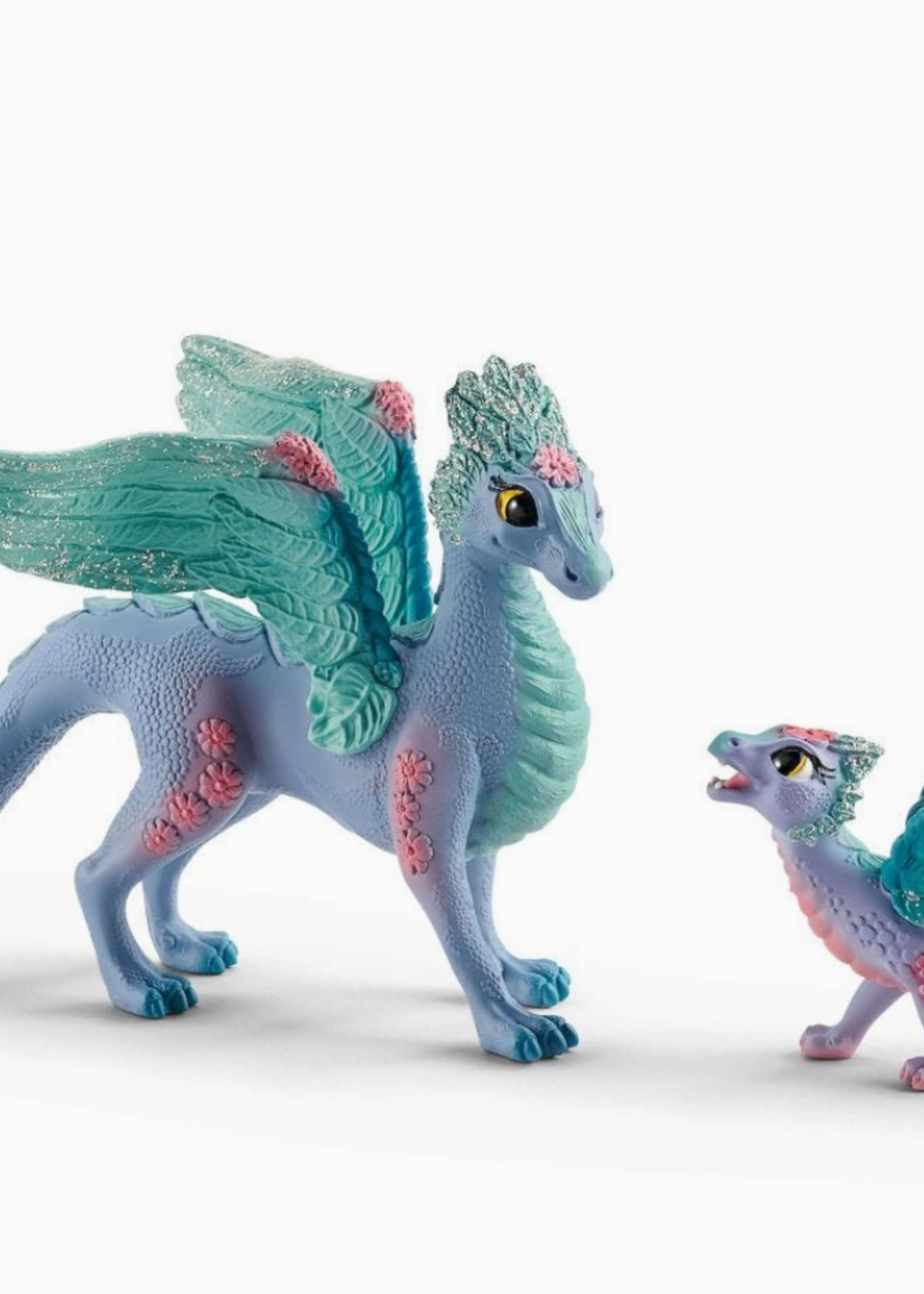 schleich Blossom Dragon Mother and Baby Dragon Toys Playset