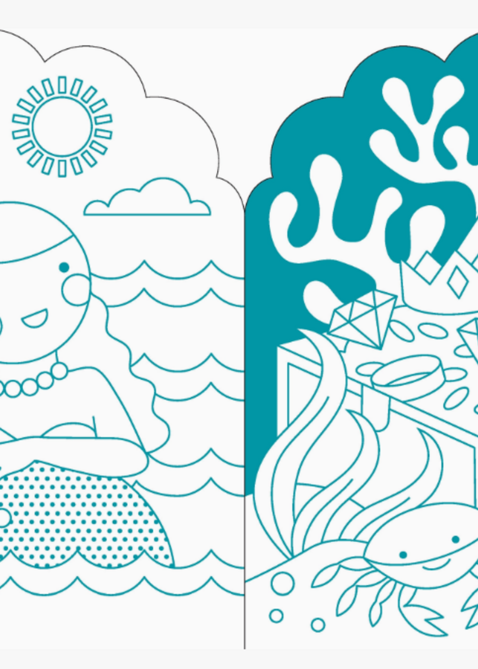 Chronicle Books Coloring Book with Stickers: Mermaids