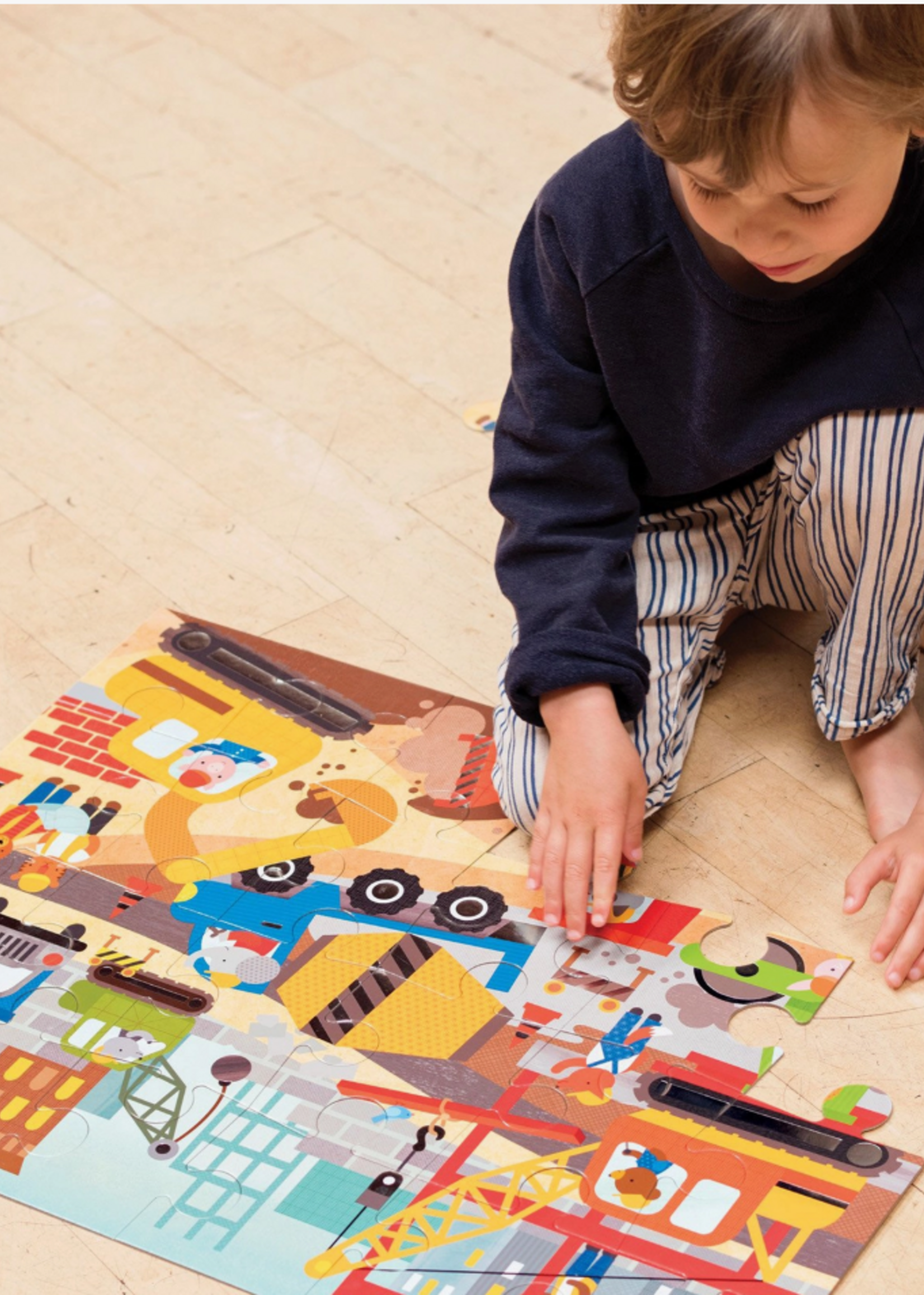 Chronicle Books Construction Site 24-Piece Floor Puzzle