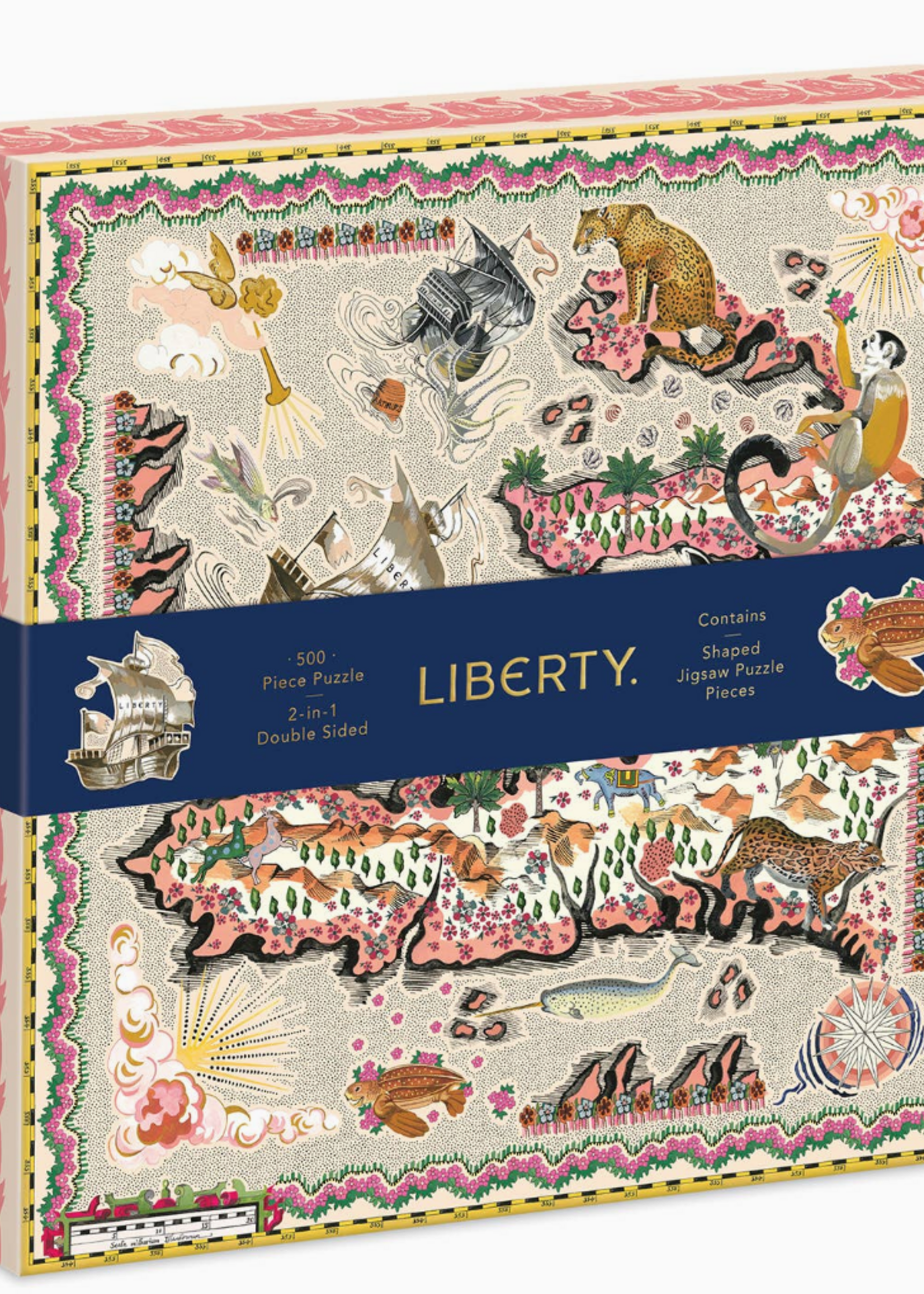Chronicle Books Liberty Maxine 500 Piece 2-Sided Puzzle with Shaped Pieces