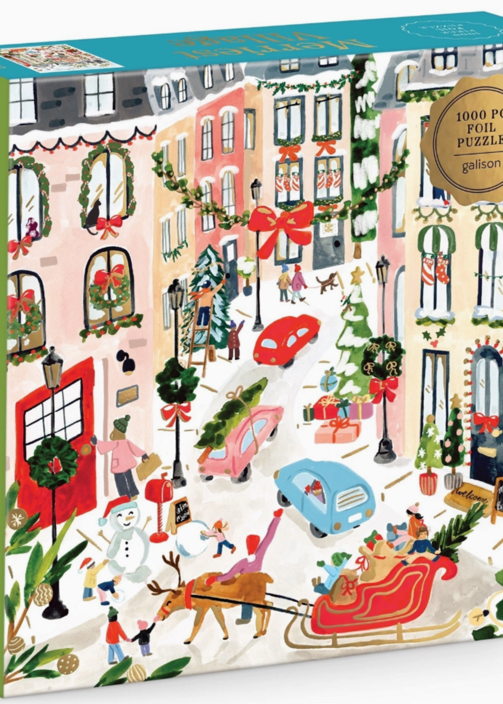 Chronicle Books Merriest Village 1000 Piece Foil Puzzle