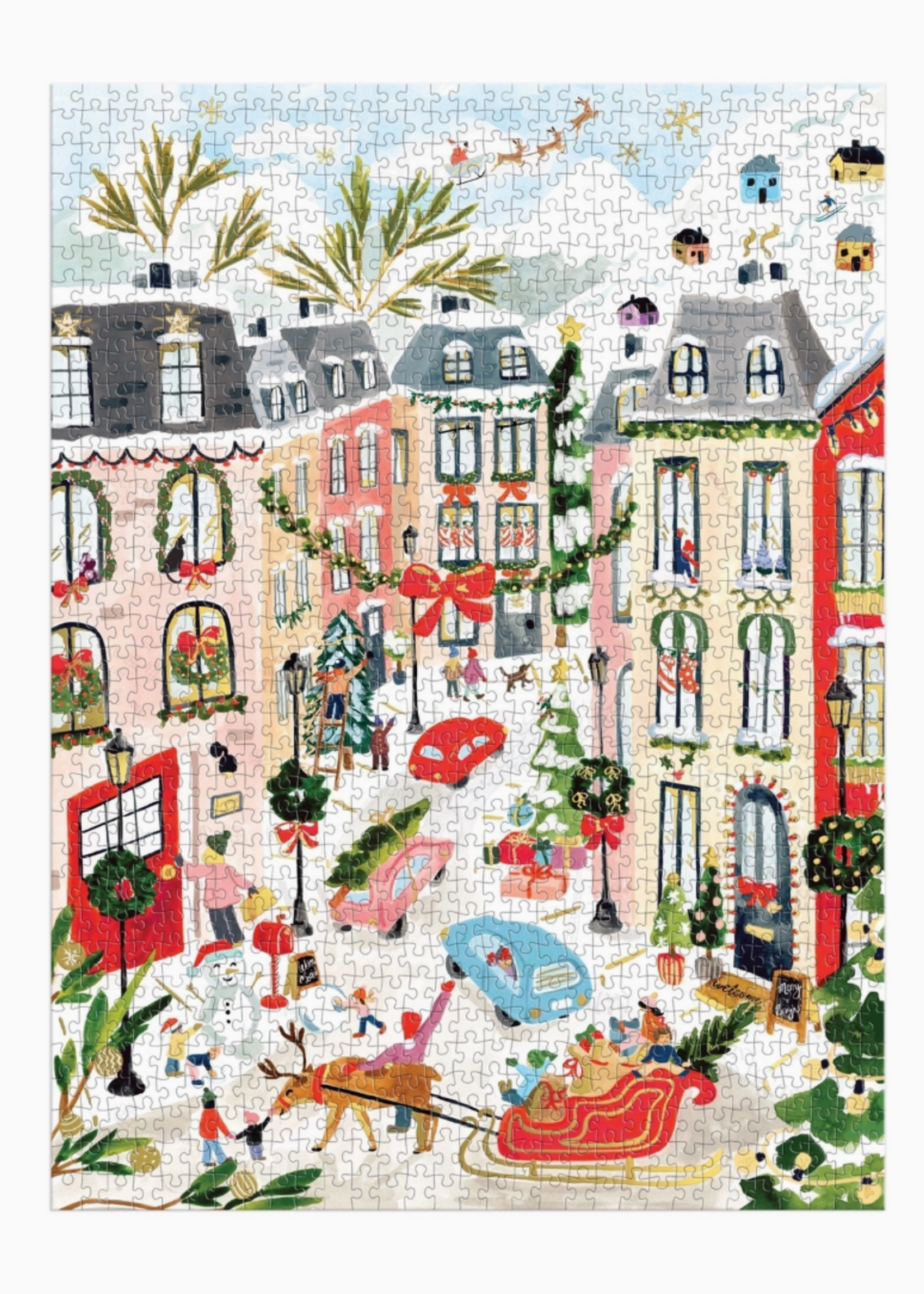 Chronicle Books Merriest Village 1000 Piece Foil Puzzle