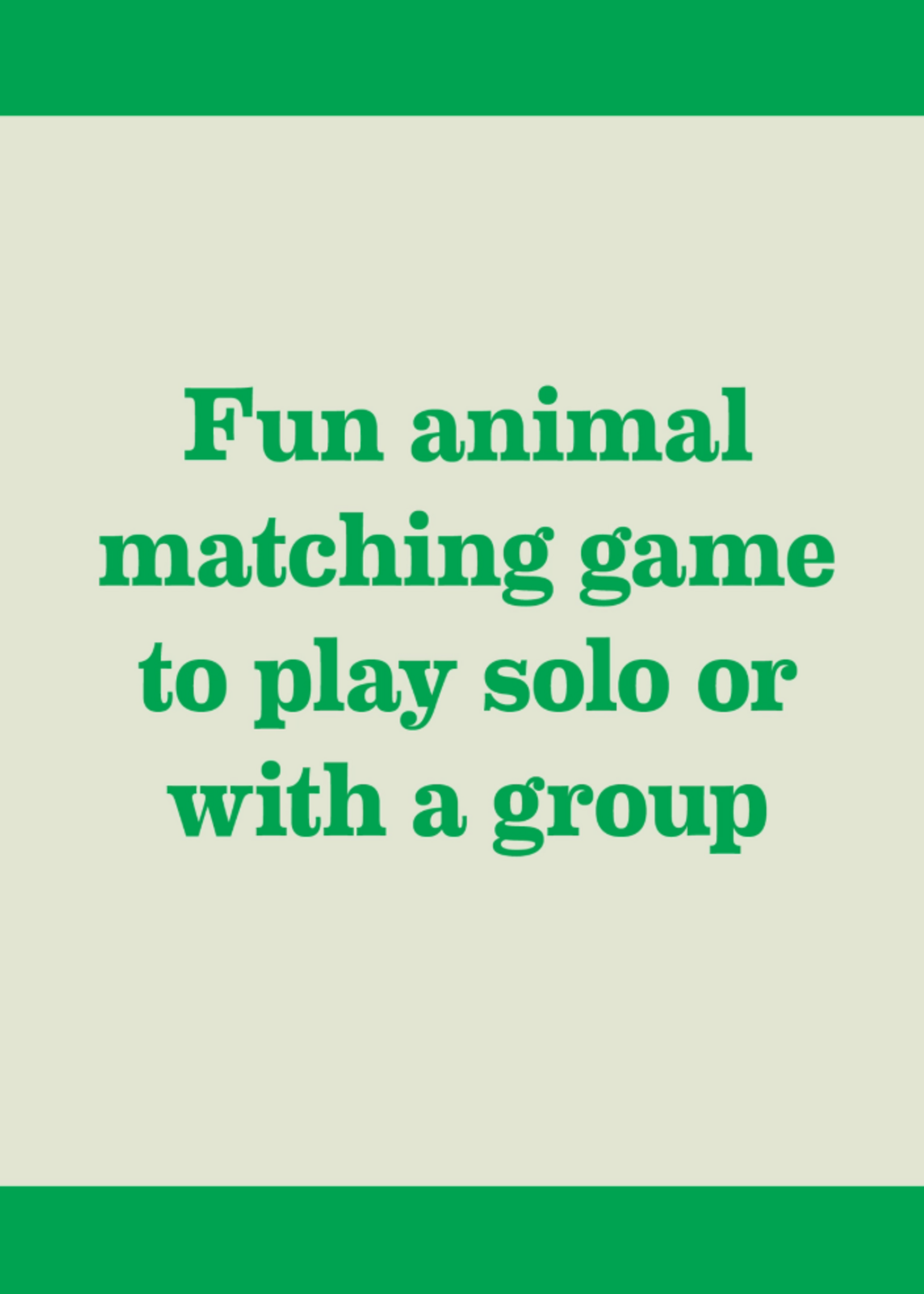 Chronicle Books Wildlife Memory Game