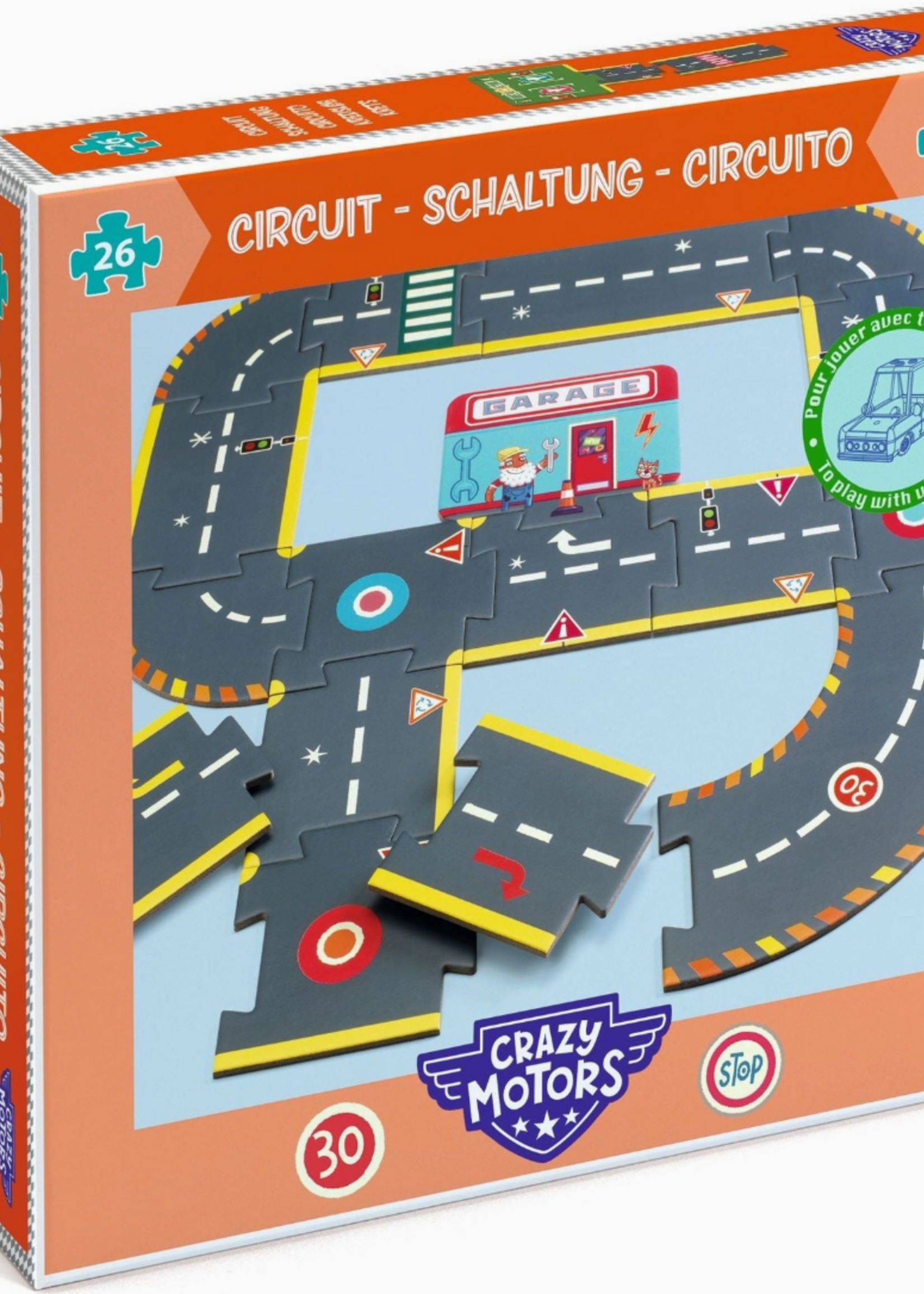 Djeco Crazy Motors Circuit 26pc