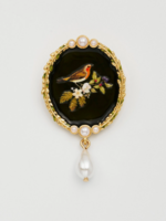 Fable England Robin Bramble Pearl Brooch