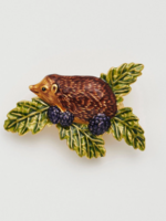 Fable England Hedgehog and Blackberry Brooch