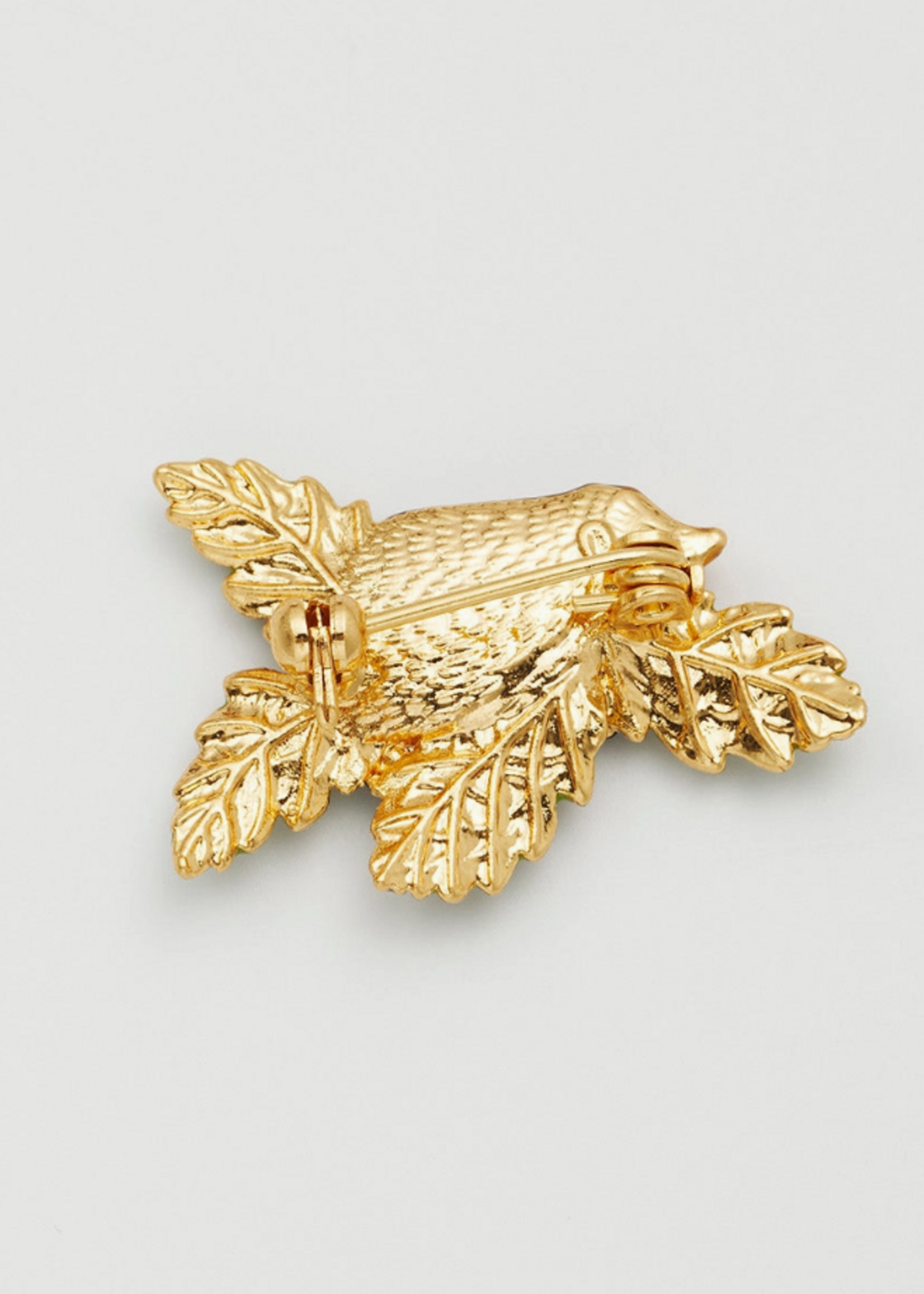 Fable England Hedgehog and Blackberry Brooch